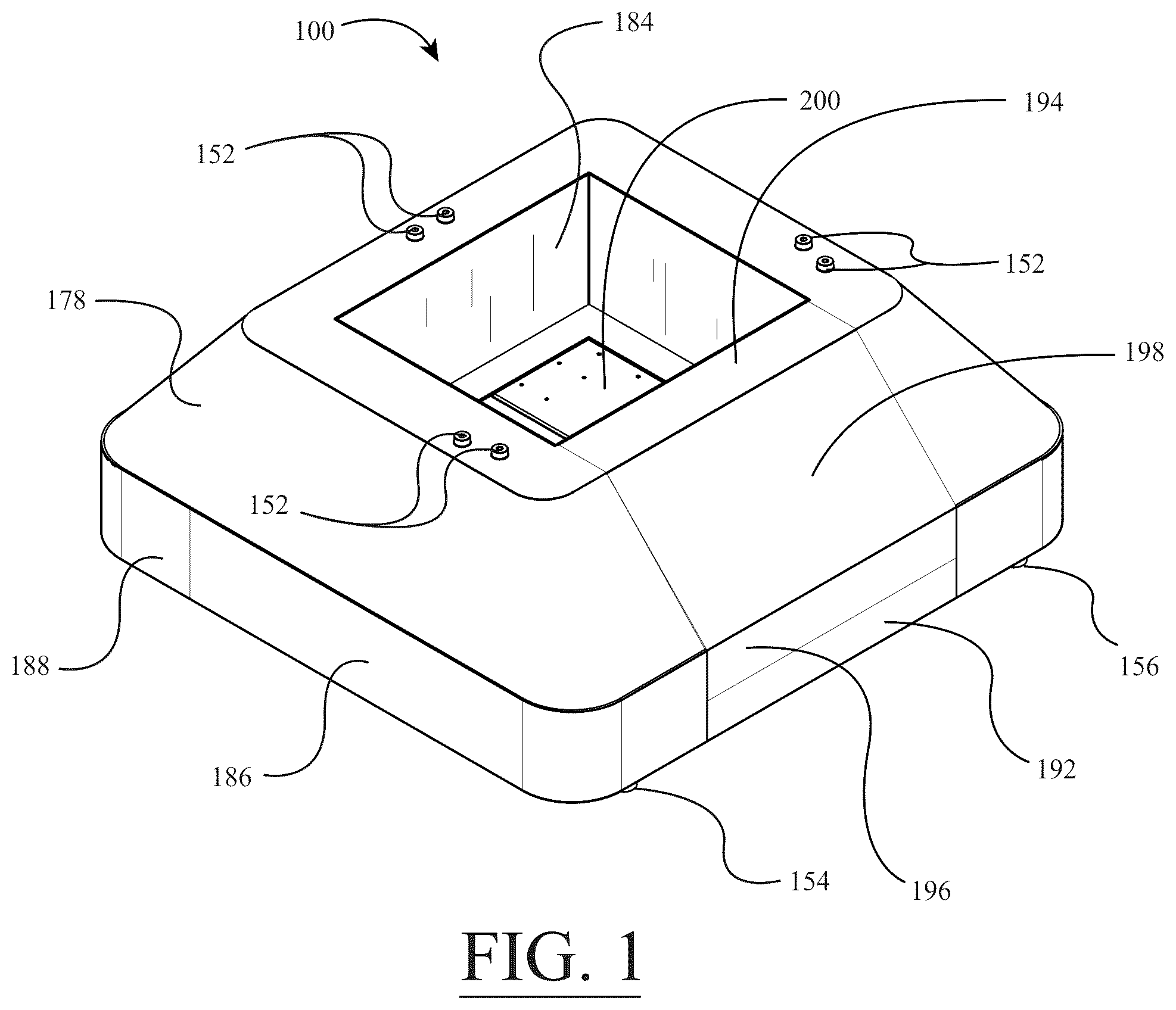 Patent US12403592 — Motion base for displacing an object above a support surface — Figure 1