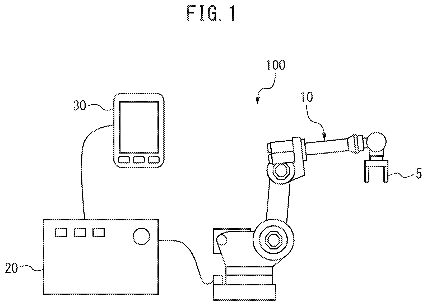Patent US12403594 — Robot control device, and robot system — Figure 1