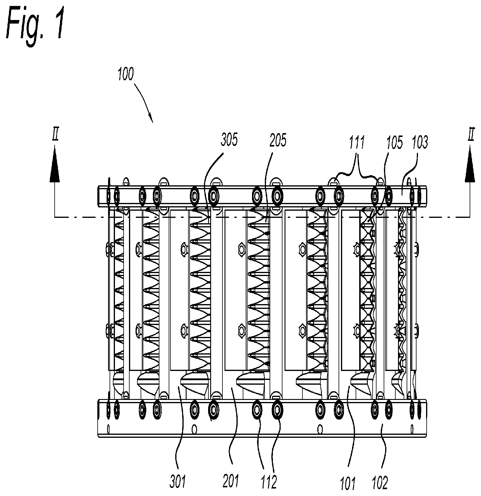 Patent US12403620 — Cutting head for a centrifugal cutting apparatus and centrifugal cutting apparatus equipped with same — Figure 1