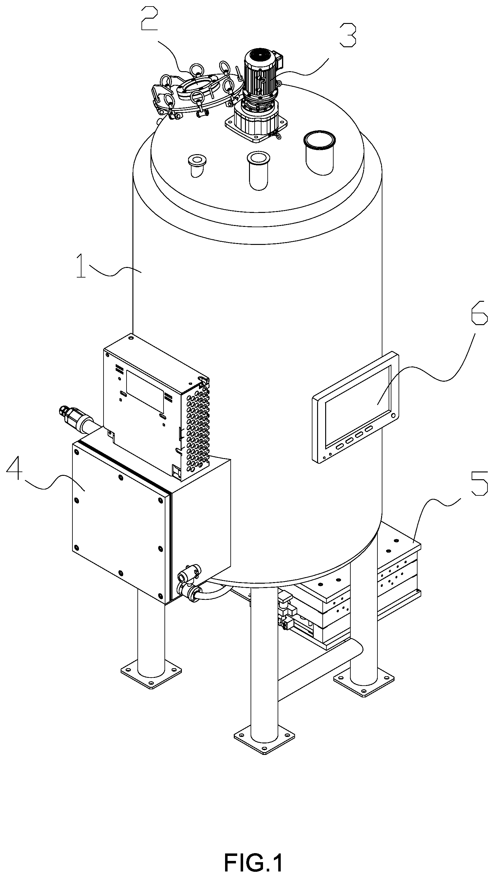 Patent US12403636 — Supercritical in-mold foam forming device with pretreatment function and foaming method thereof — Figure 1