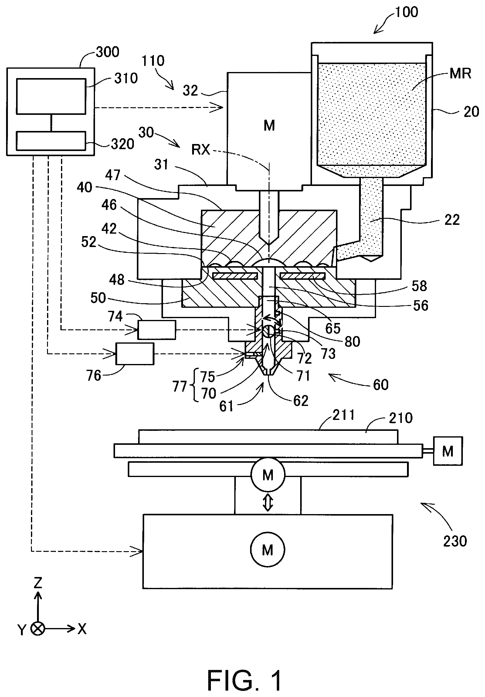 Patent US12403658 — Three dimensional molding device — Figure 1