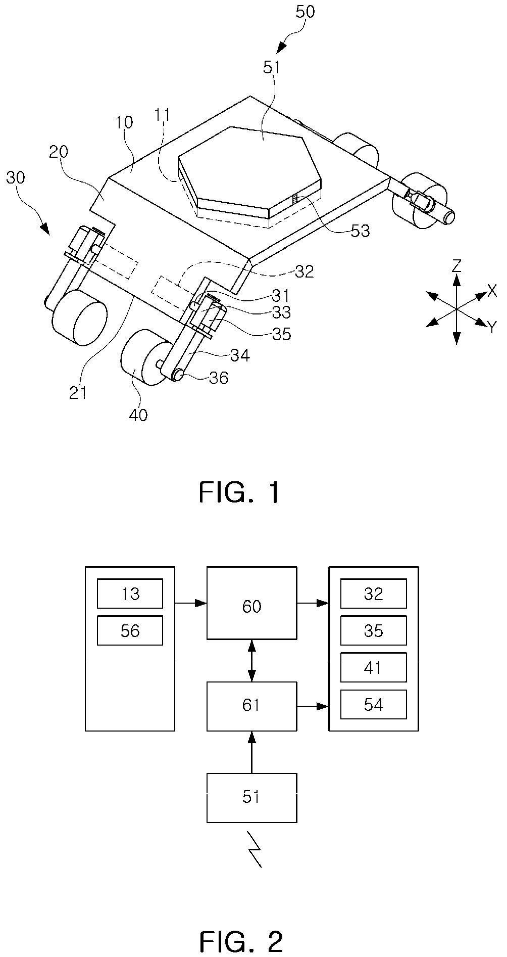 Patent US12403739 — Transporting robot — Figure 1