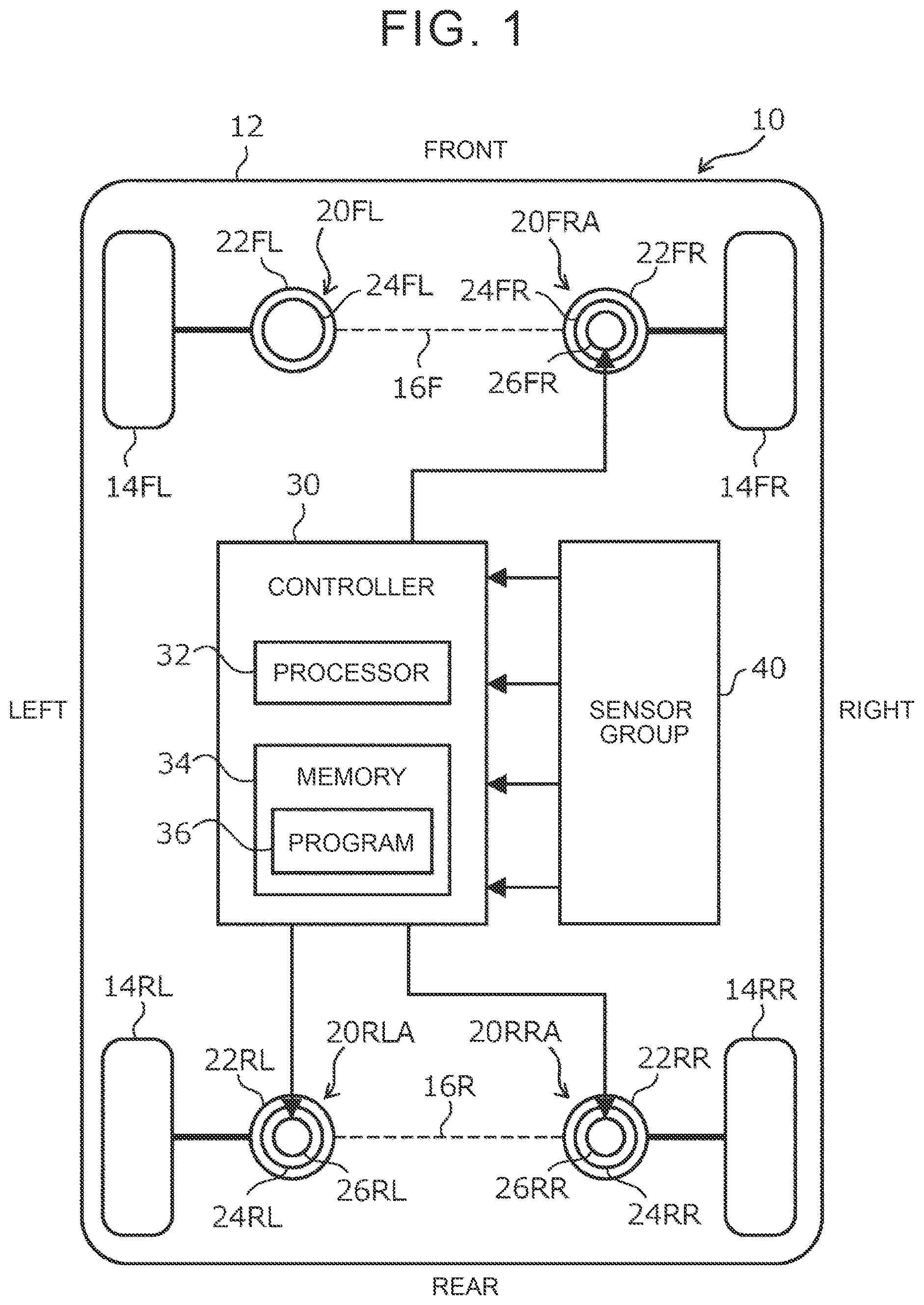 Patent US12403742 Figure 1 – Vehicle behavior control device