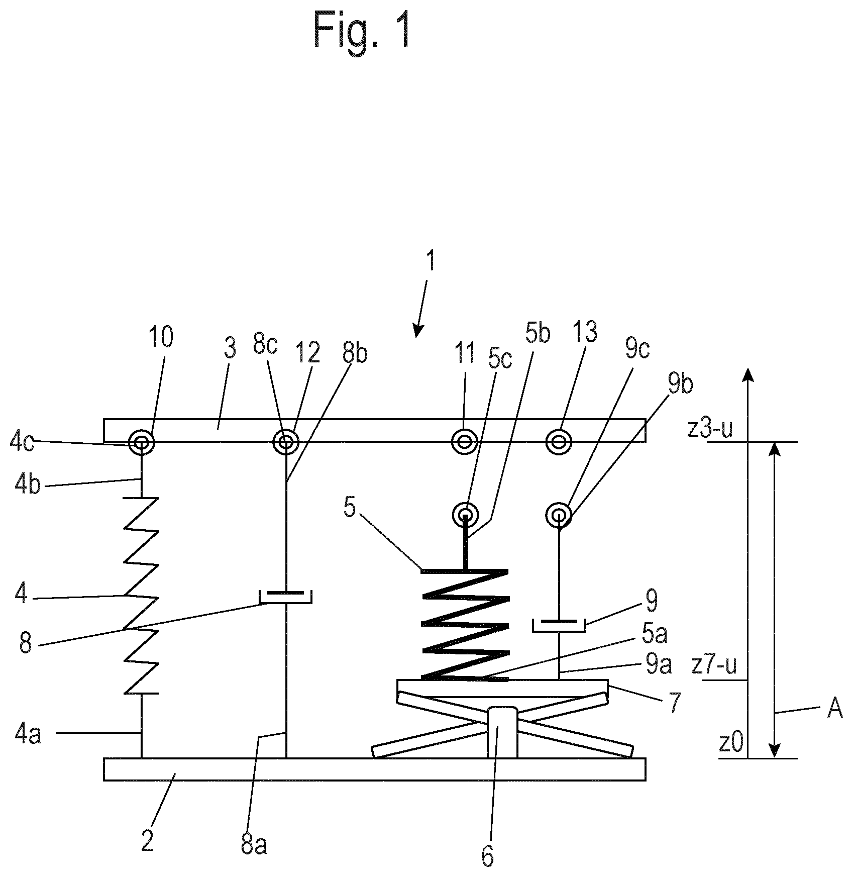 Patent US12403743 — Suspension arrangement and method for controlling suspension arrangements — Figure 1
