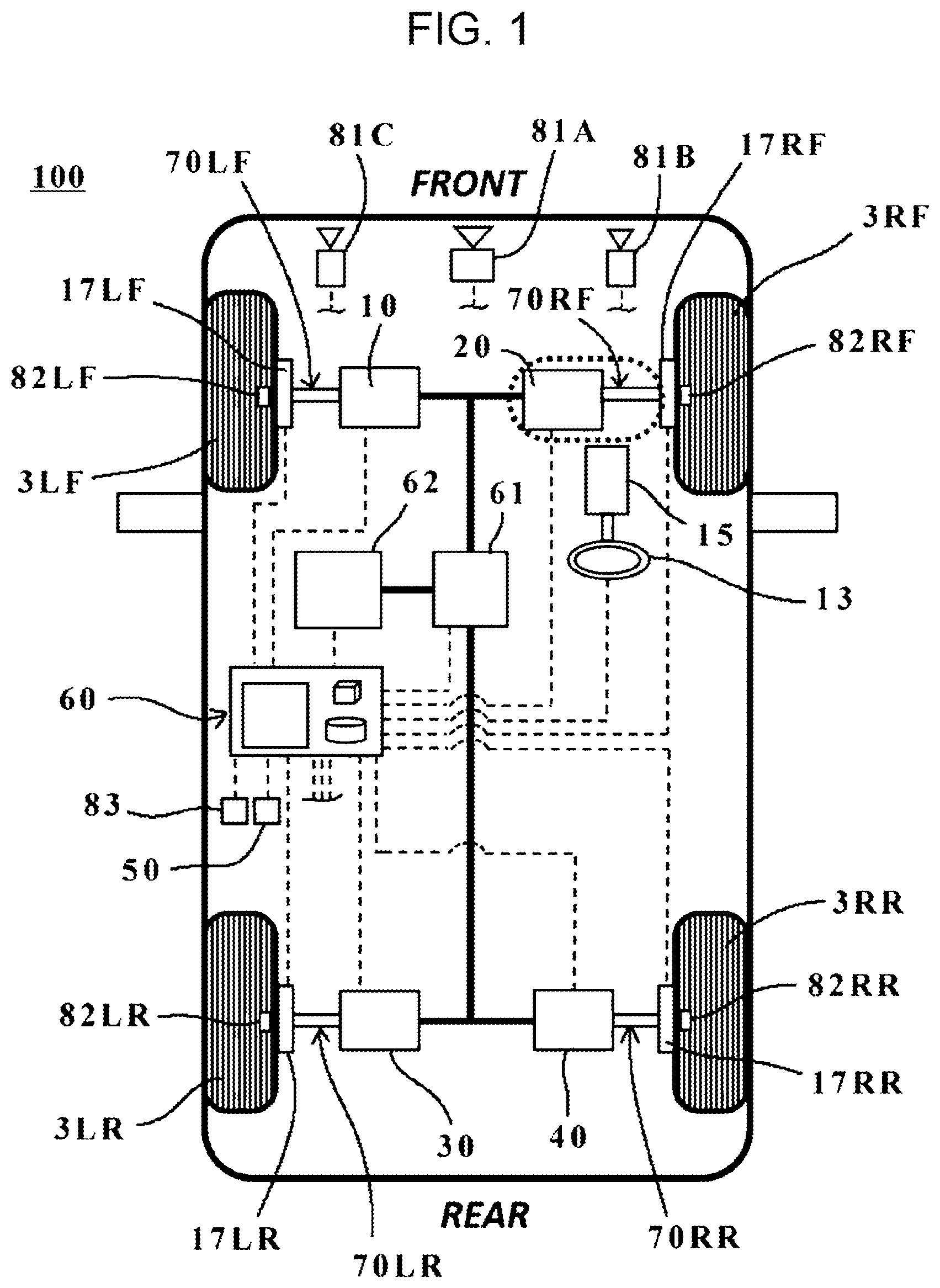 Patent US12403760 — Axial gap motor and vehicle — Figure 1