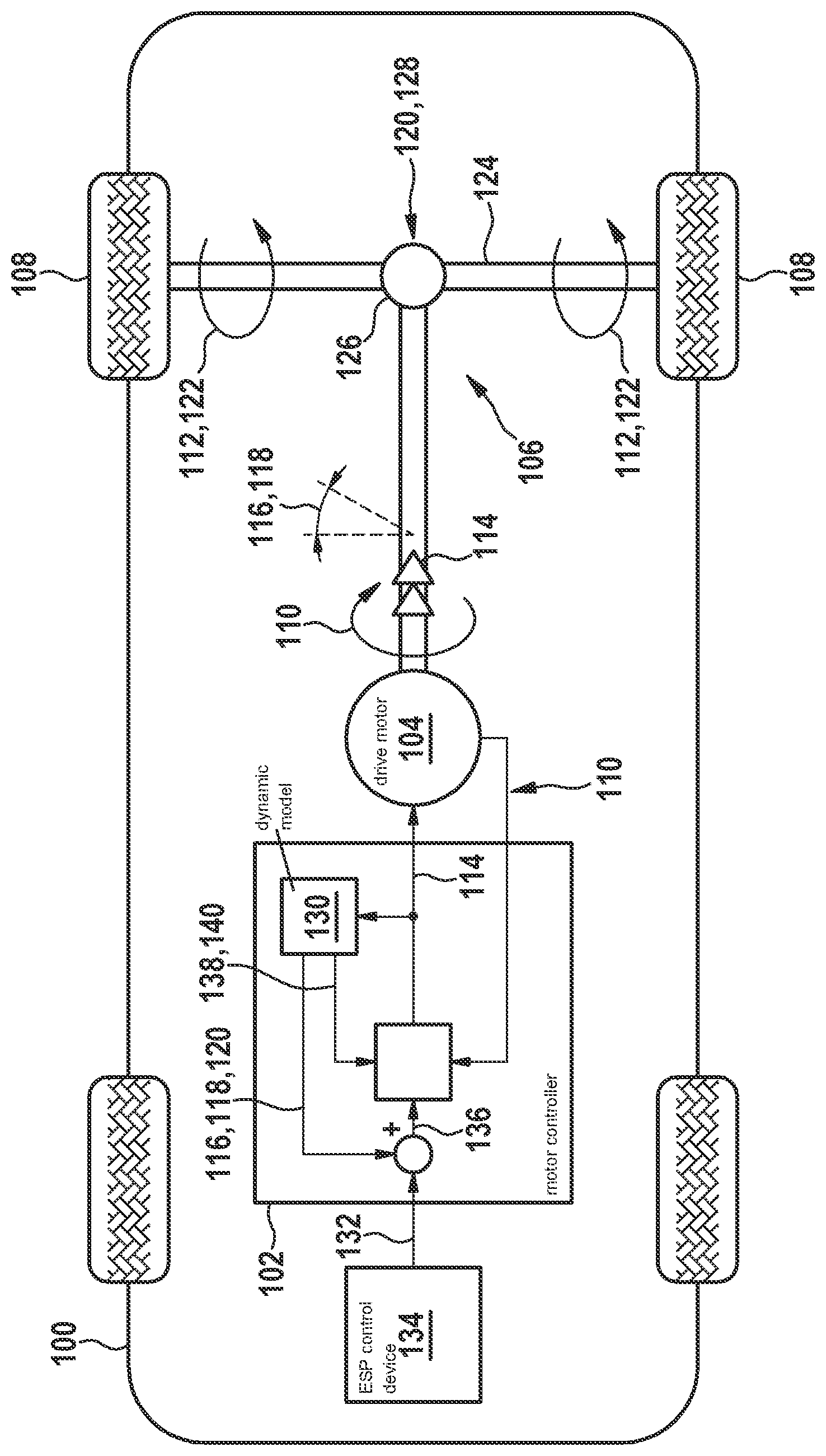Patent US12403775 — Method and motor controller for operating a drive motor of a vehicle — Figure 1