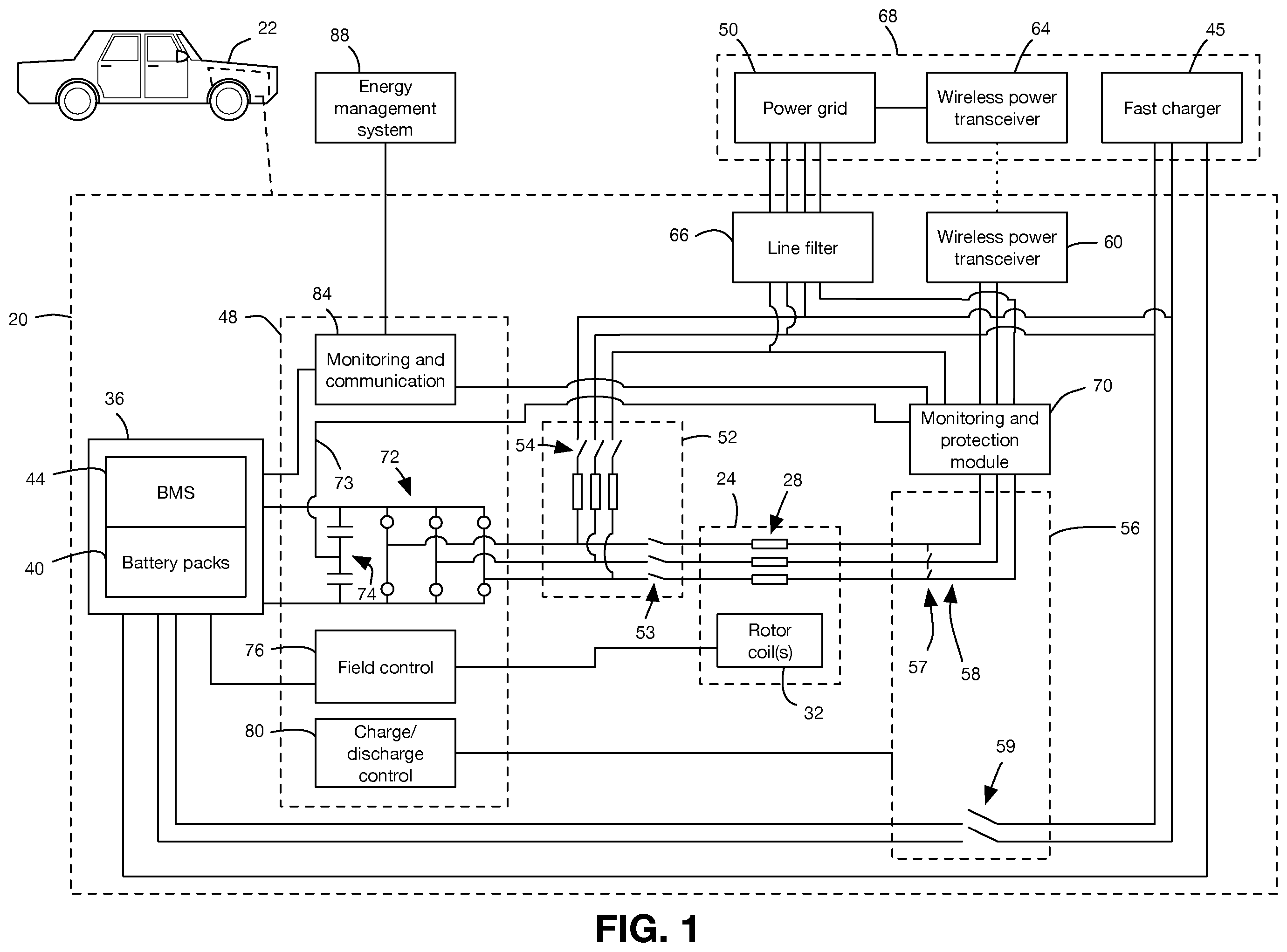 Patent US12403783 — Charging system and method of using same — Figure 1