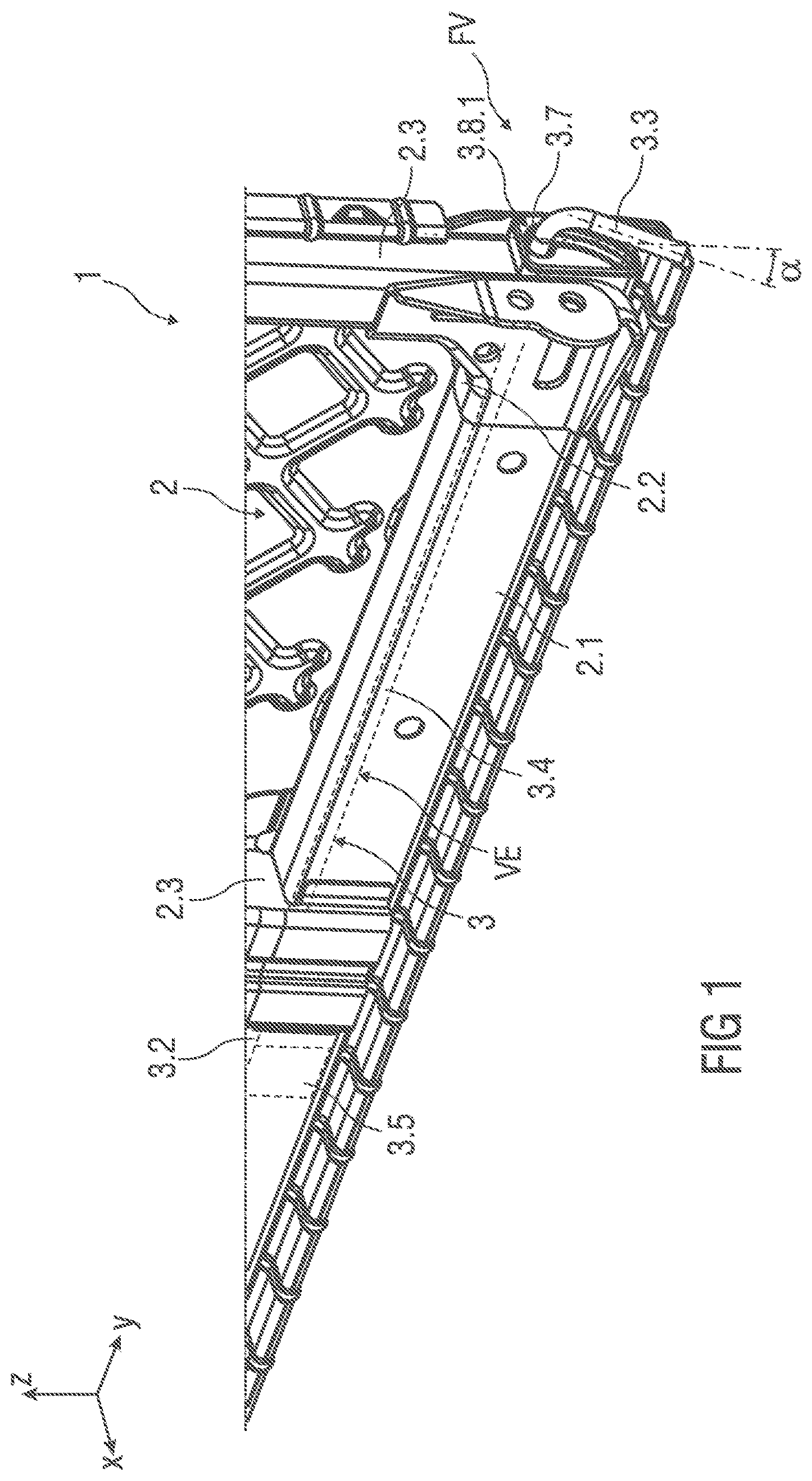 Patent US12403799 — Suspension device, backrest and seat arrangement — Figure 1