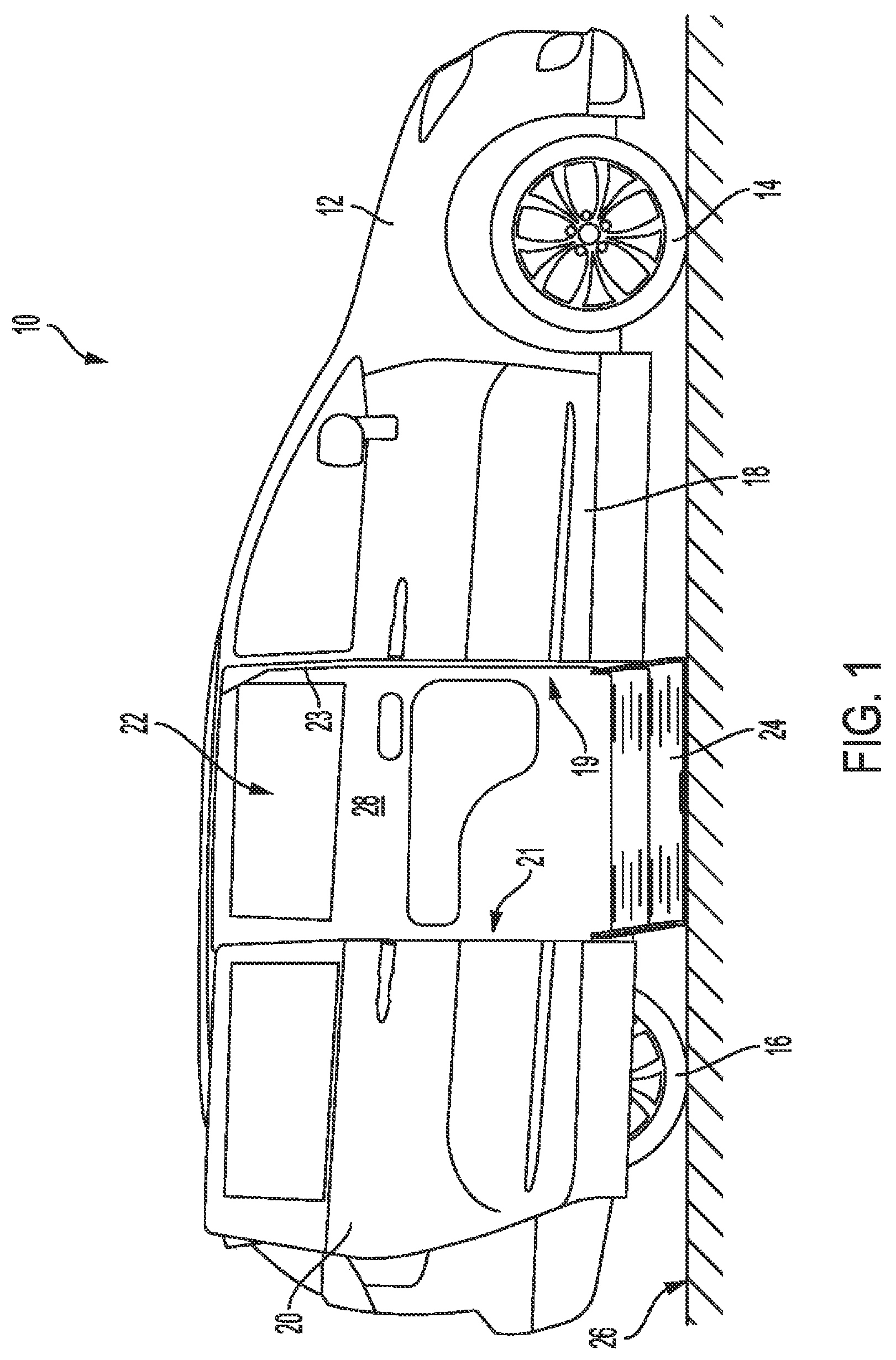 Patent US12403810 — Ramp assembly for a passenger vehicle — Figure 1