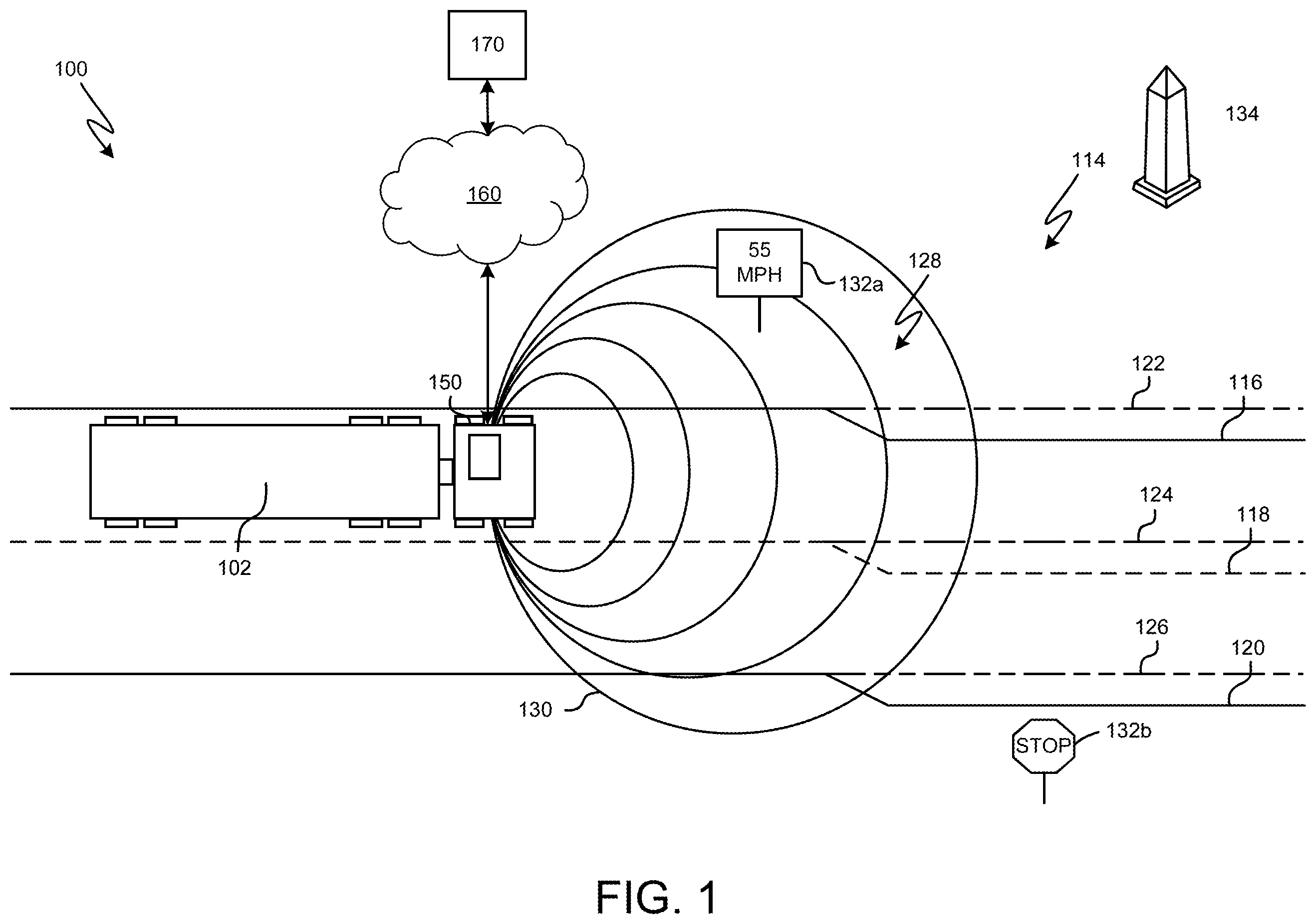Patent US12403820 — Vehicle proximity notification — Figure 1