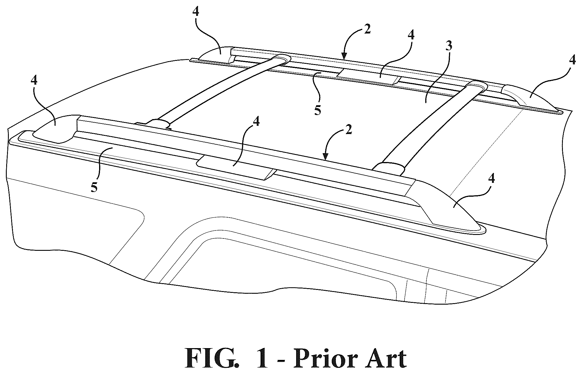 Patent US12403839 — Method of forming a one-piece vehicle roof rail — Figure 1
