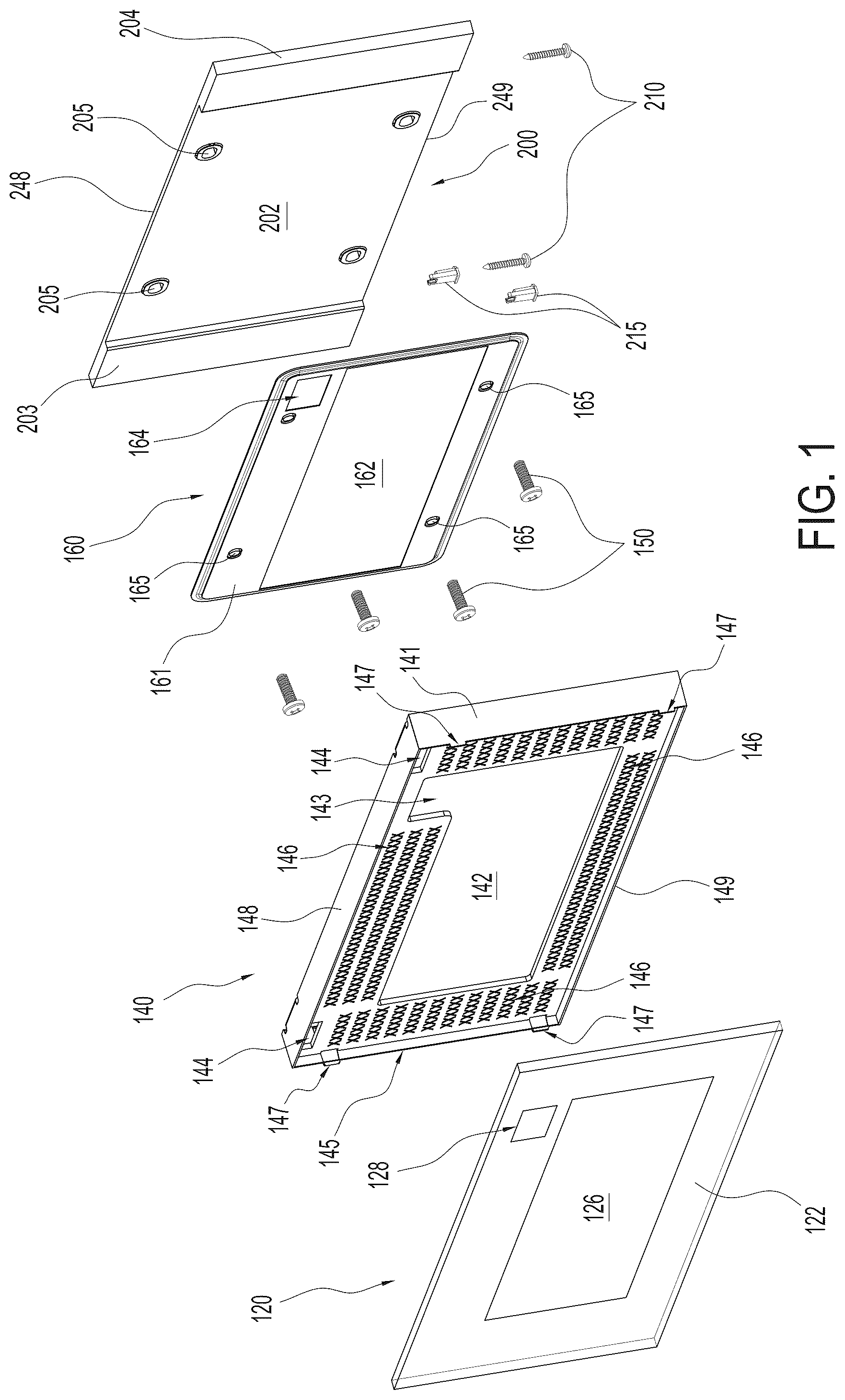 Patent US12403848 — License plate holder — Figure 1