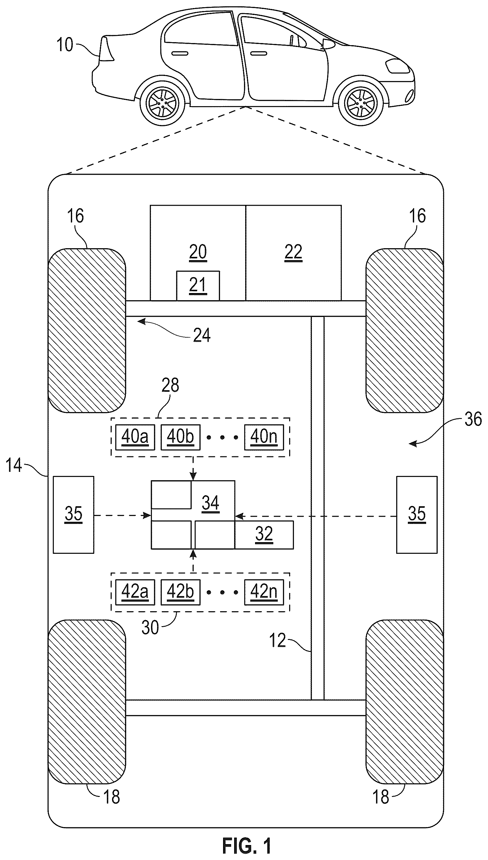 Patent US12403858 — Supplemental inflatable restraint installation system — Figure 1