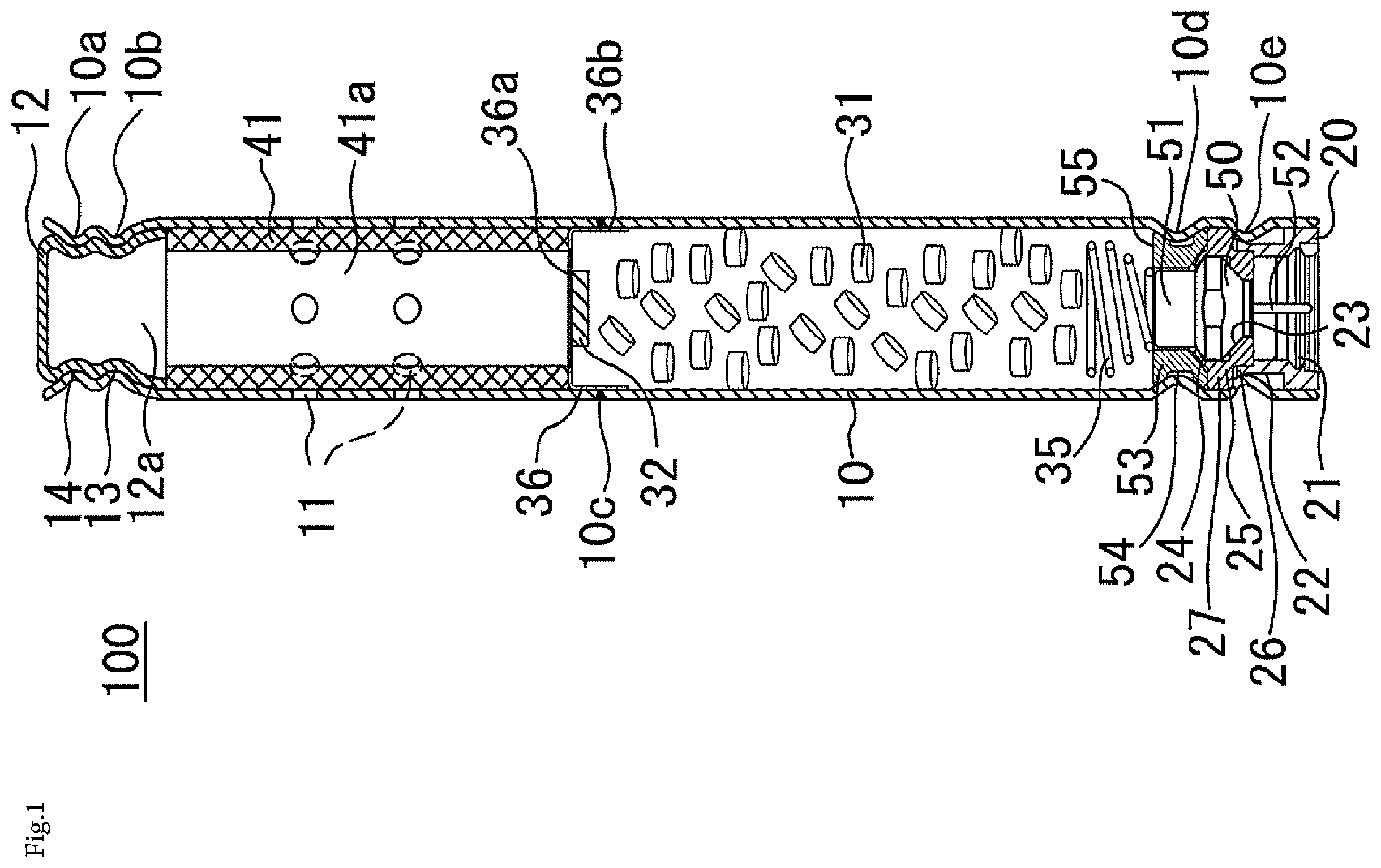 Patent US12403860 — Gas generator — Figure 1