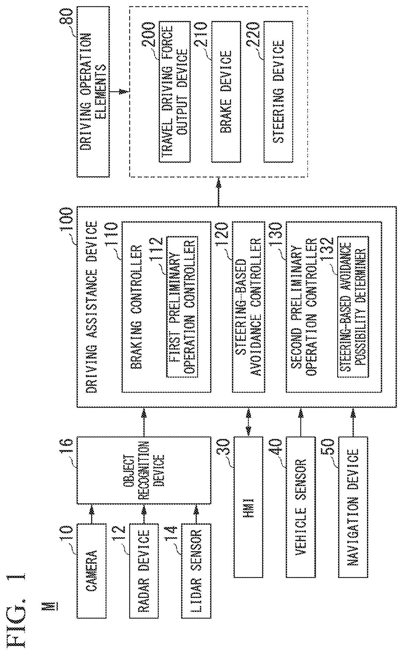 Patent US12403897 — Driving assistance device, driving assistance method, and storage medium — Figure 1