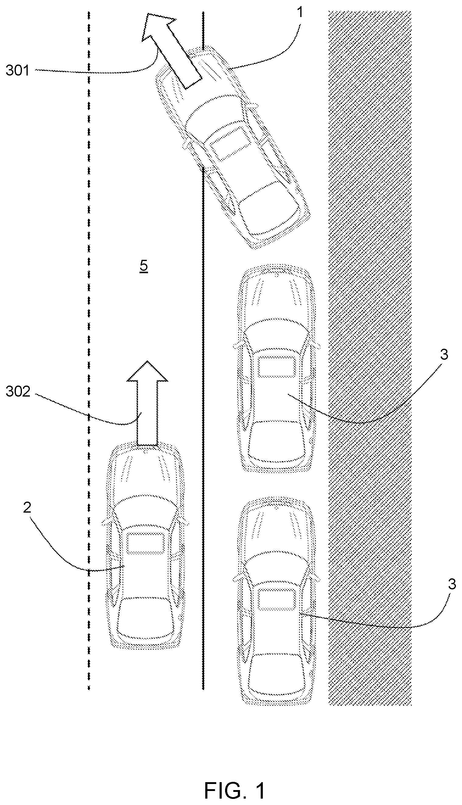 Patent US12403899 — Vehicle collision avoidance method and system — Figure 1