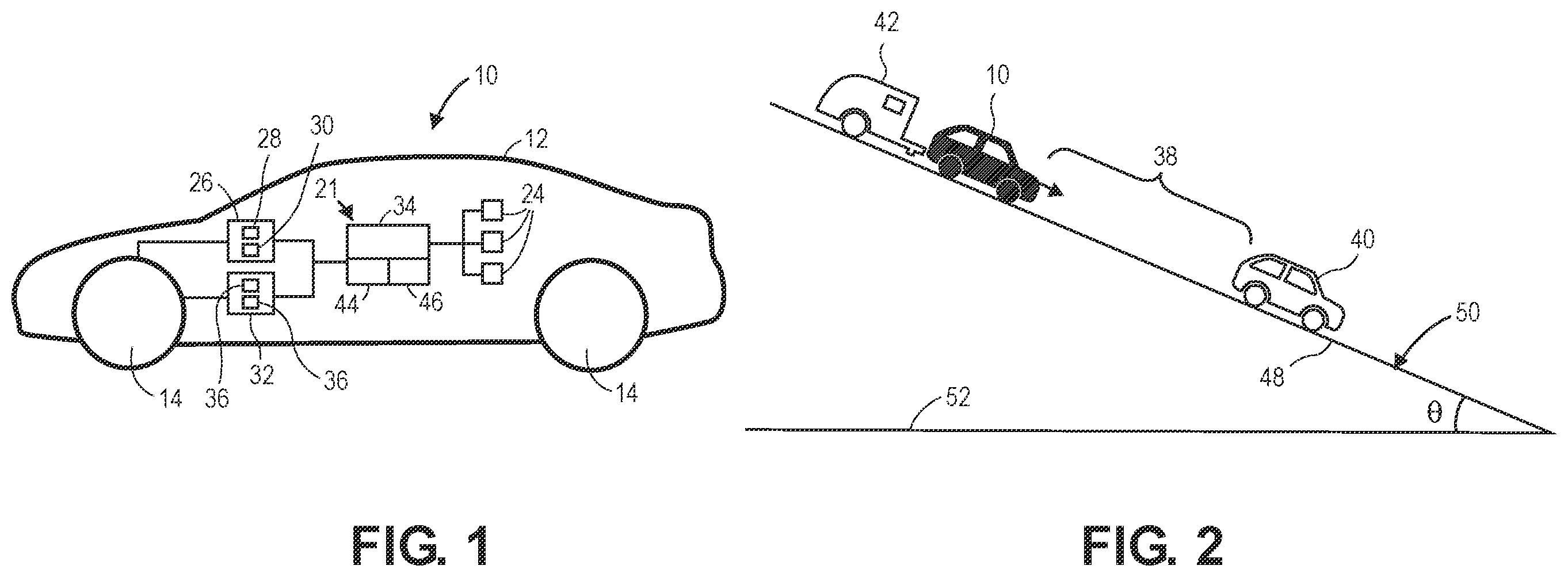 Patent US12403905 — System and method for downhill headway control for cruise control — Figure 1