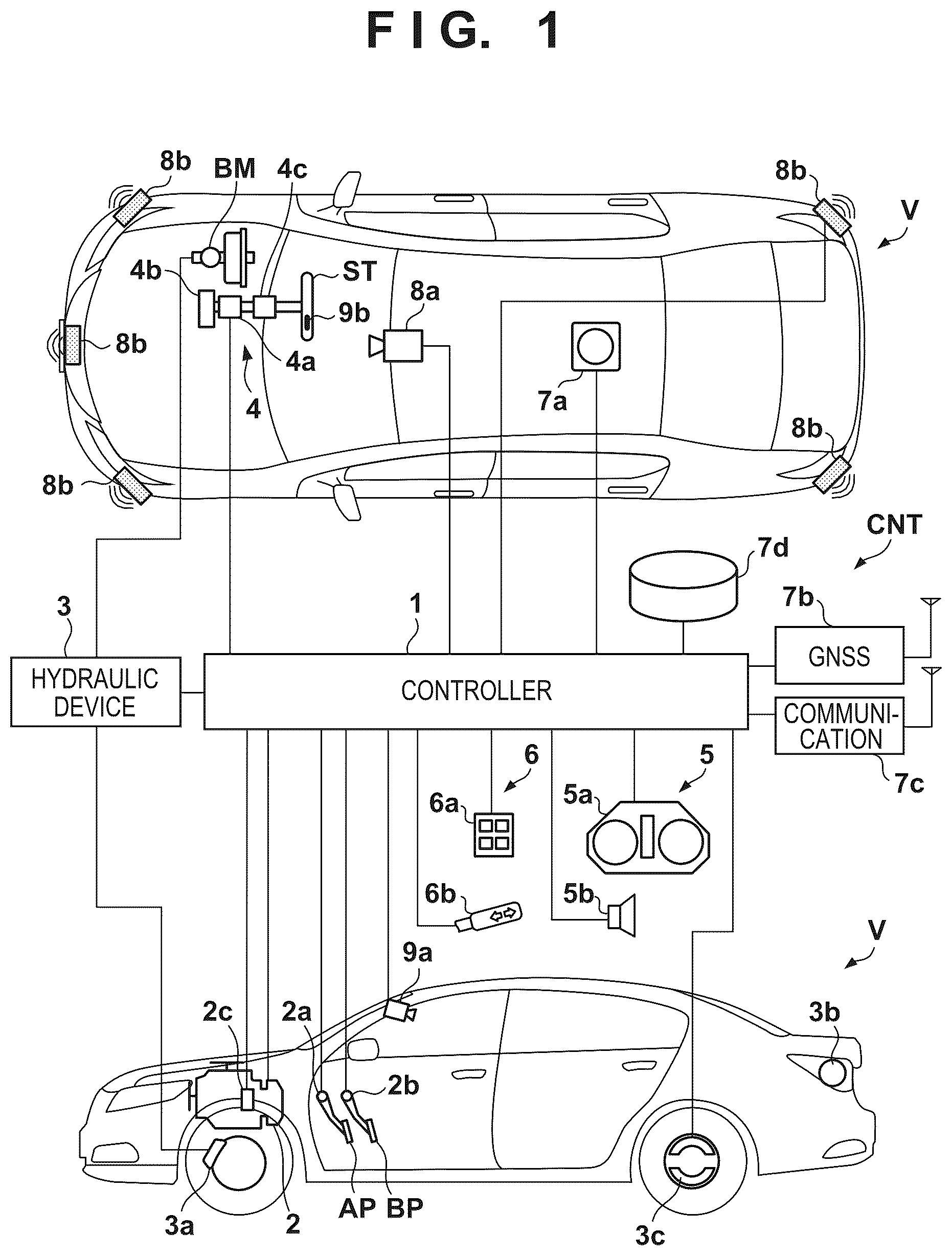 Patent US12403909 Figure 1 – Control device and control method
