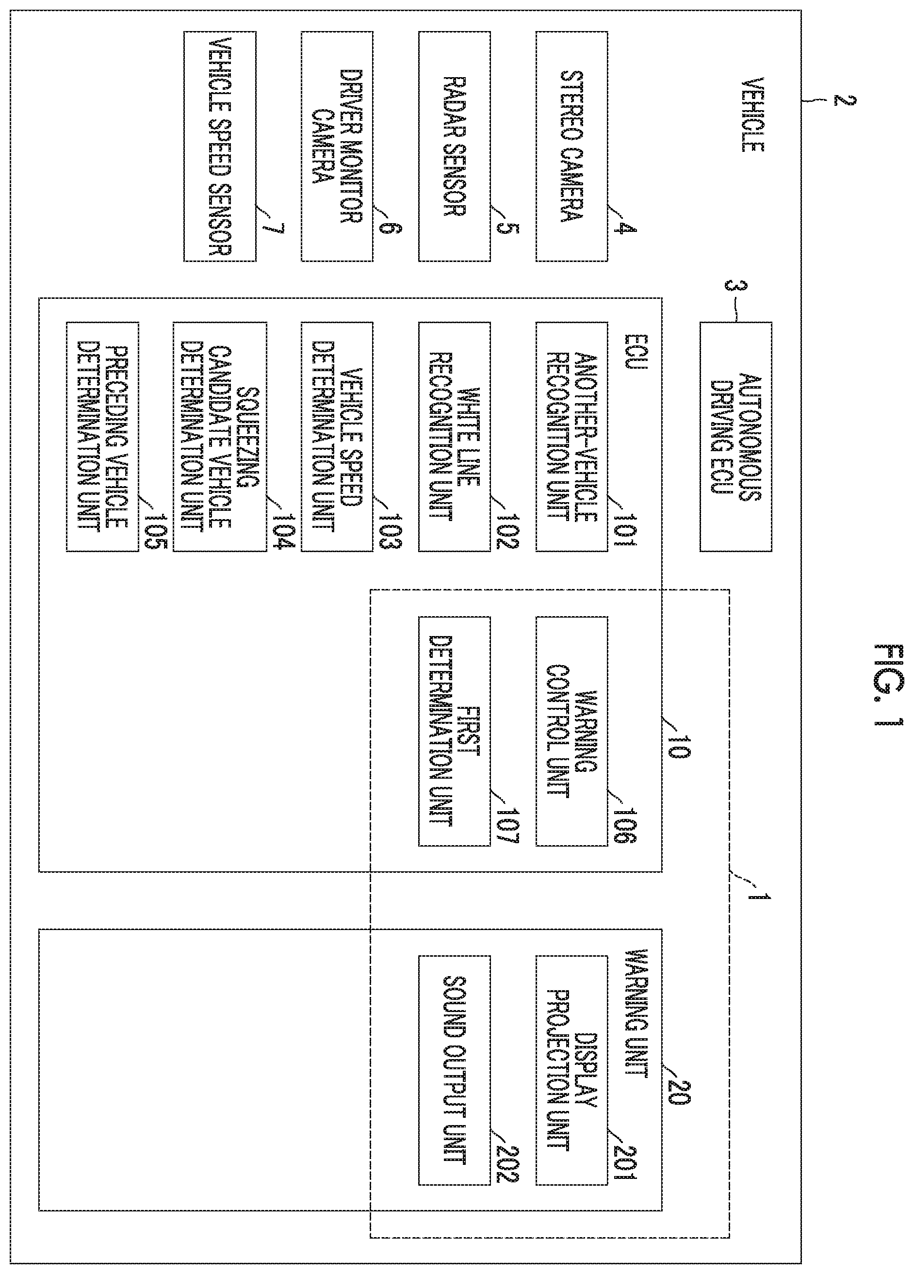 Patent US12403925 — Vehicle system and vehicle — Figure 1