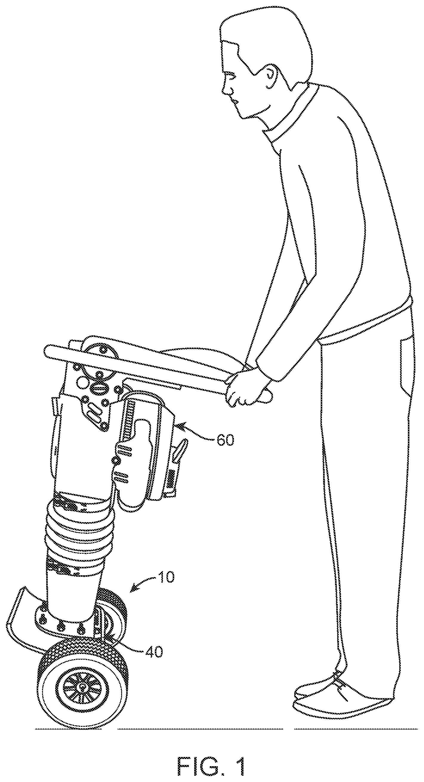 Patent US12403947 — Wheel attachment for tamper — Figure 1