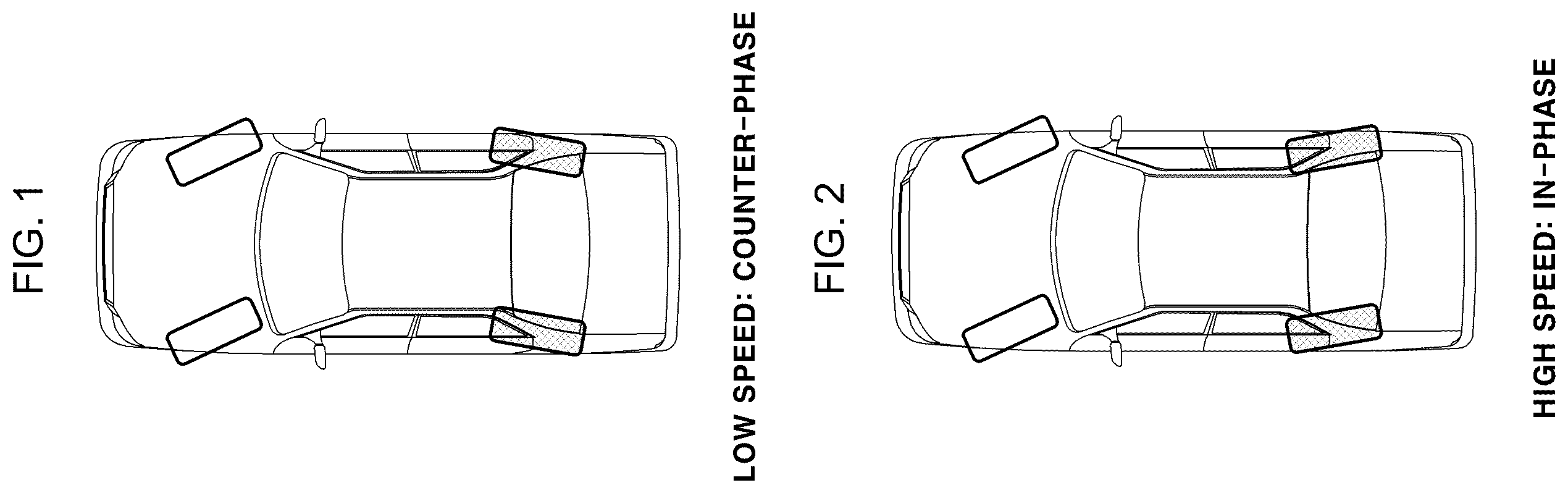 Patent US12403951 — Rear wheel steering control system and method for vehicles — Figure 1