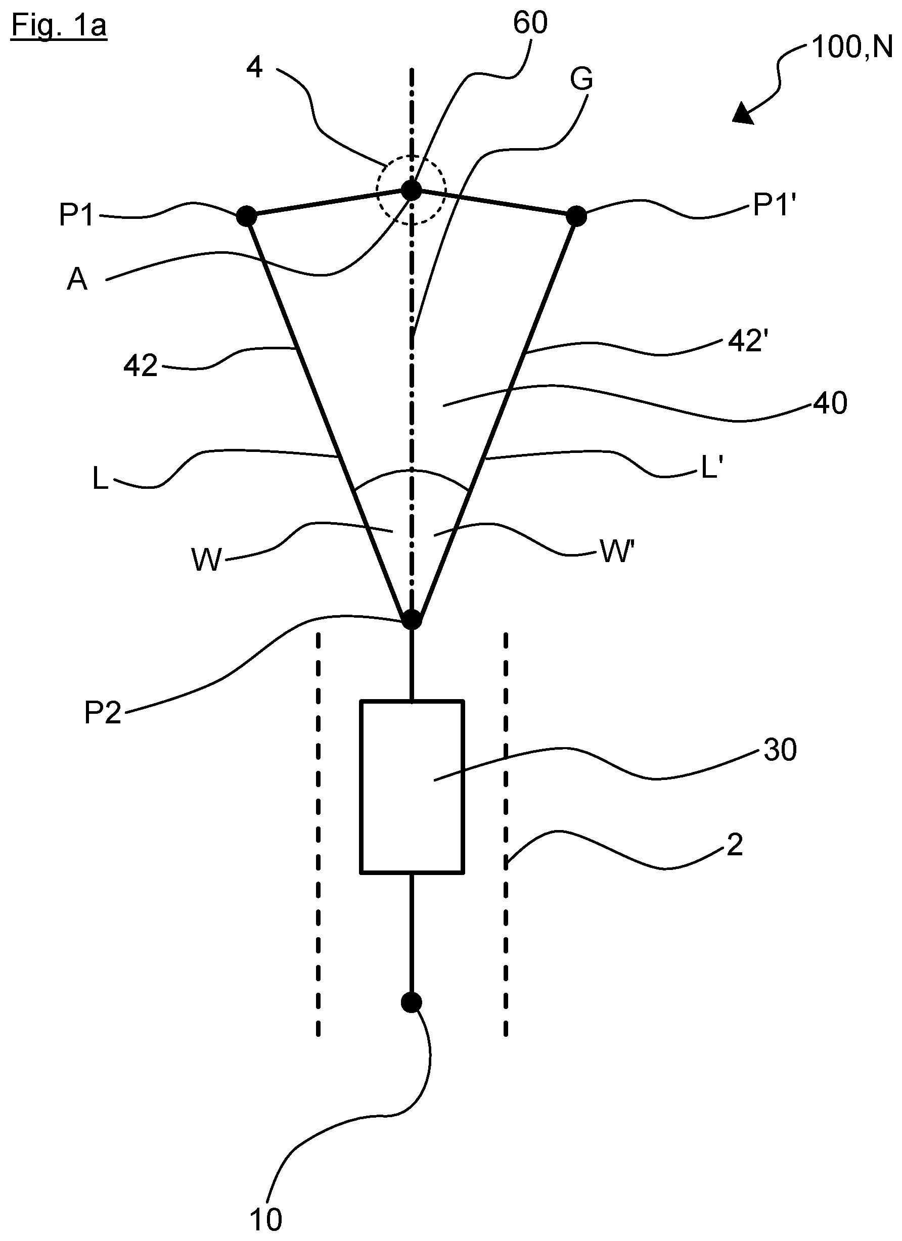 Patent US12403977 — Apparatus for providing a restoring moment for a two-wheeler steering mechanism — Figure 1