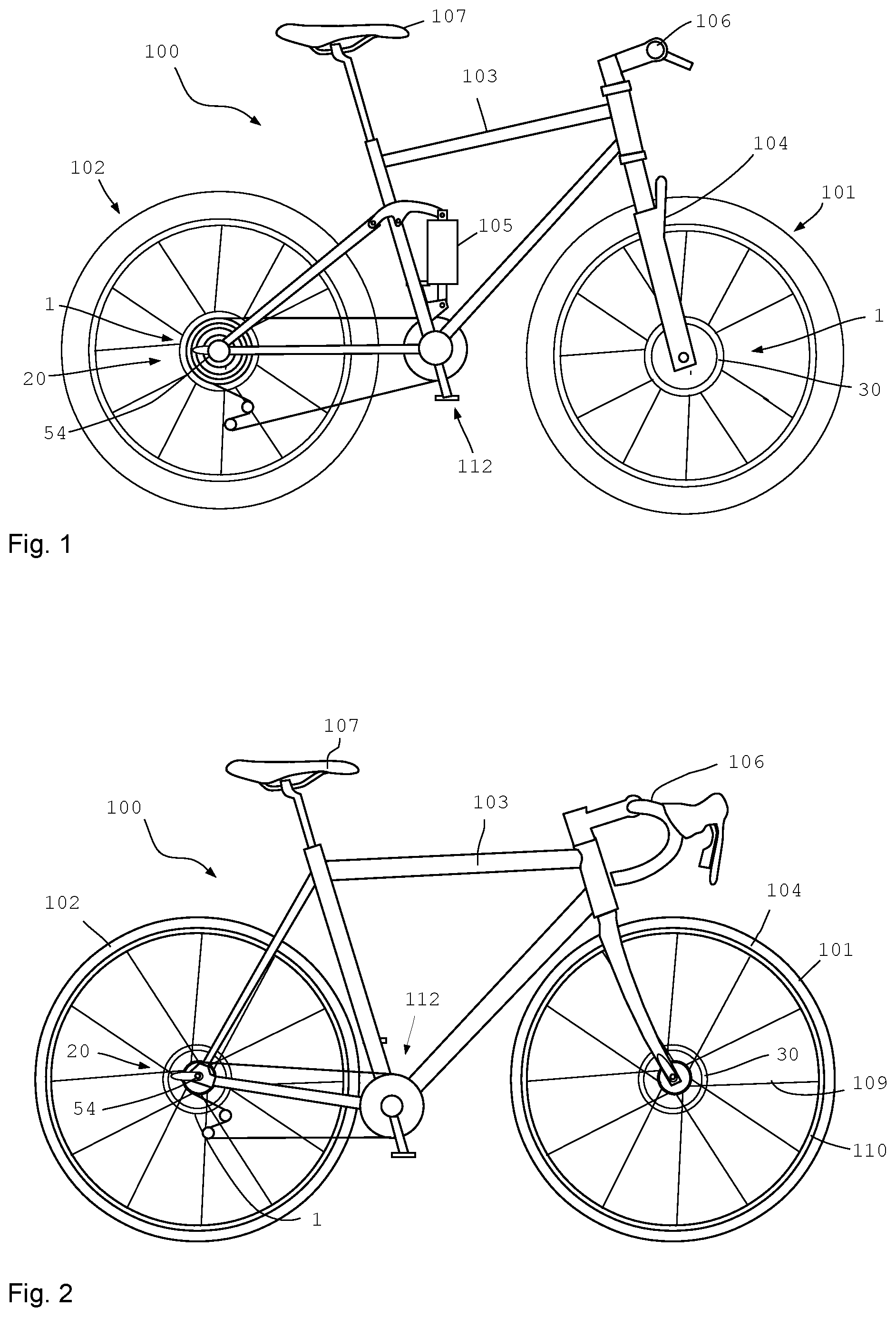 Patent US12403981 — Wheel component with a fixing ring for attaching a brake disk device to a bicycle hub — Figure 1