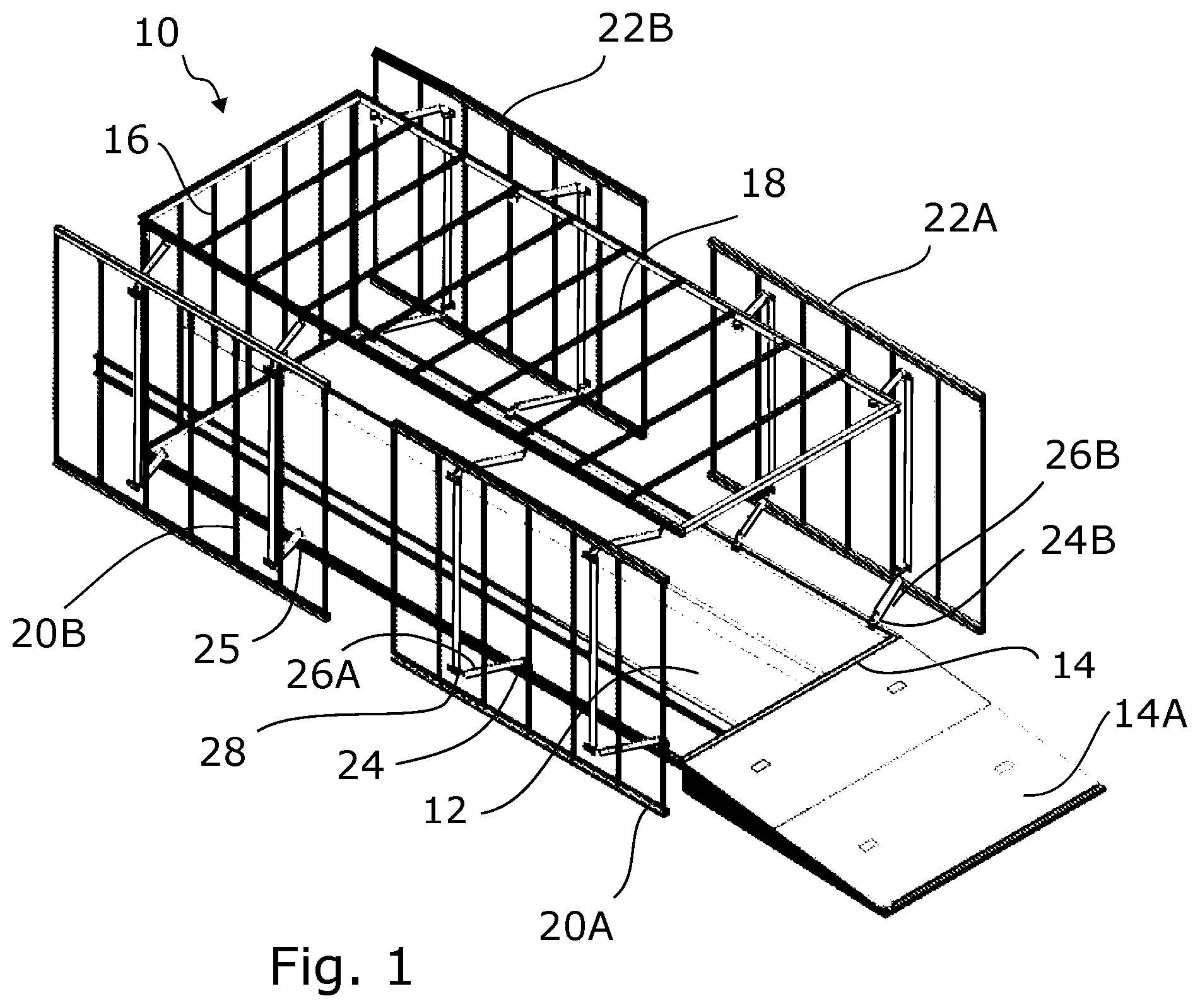 Patent US12410002 — Expandable vehicle container — Figure 1