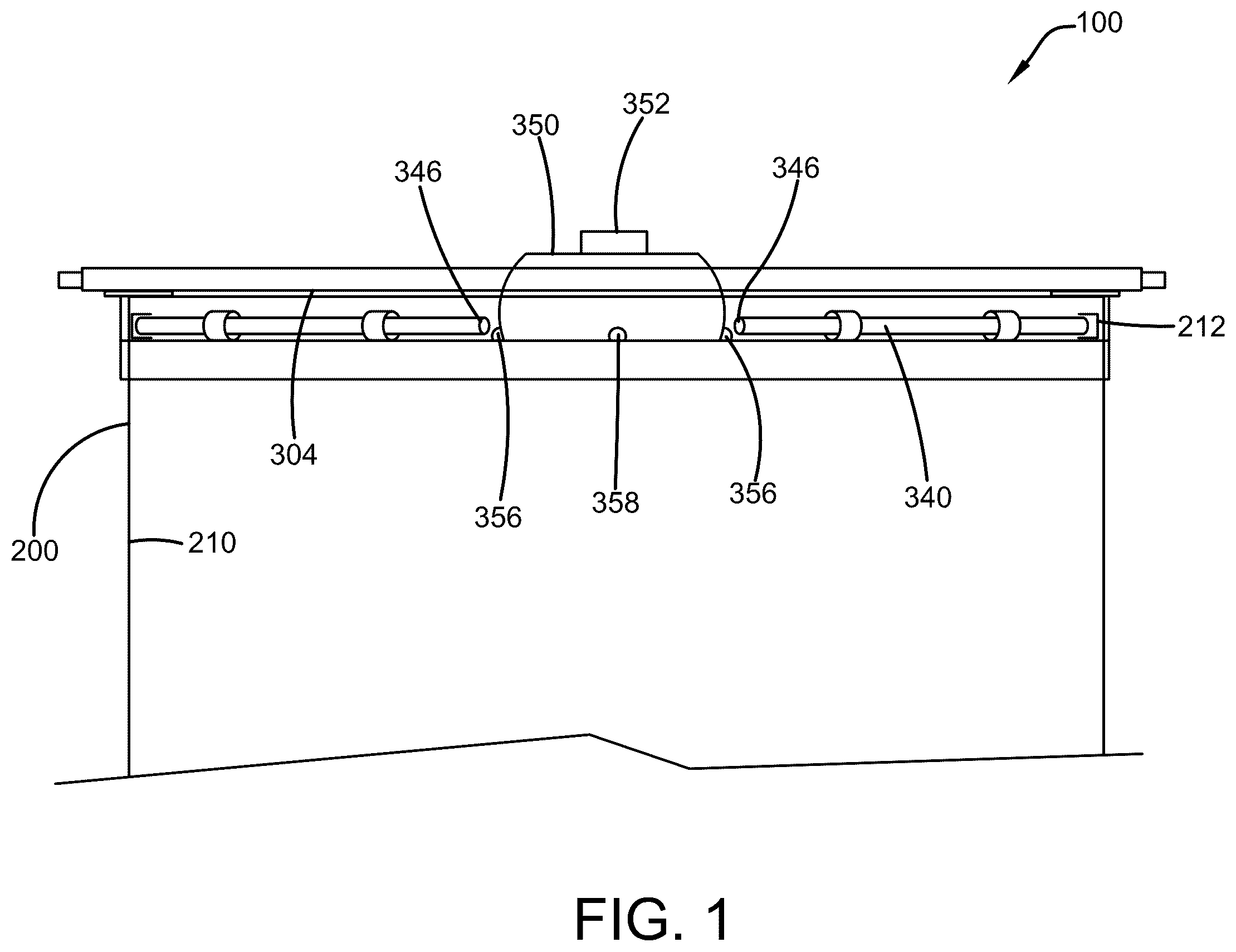 Patent US12410006 Figure 1 – Locking garbage can device