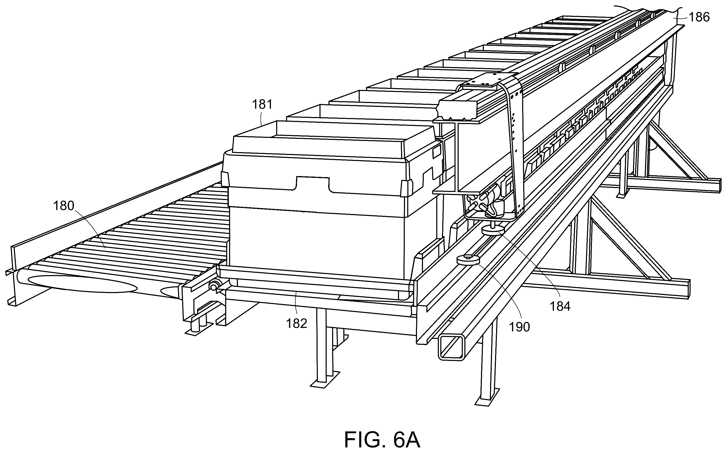 Patent US12410011 Figure 6 – Systems and methods for processing objects including an auto-shuttle system