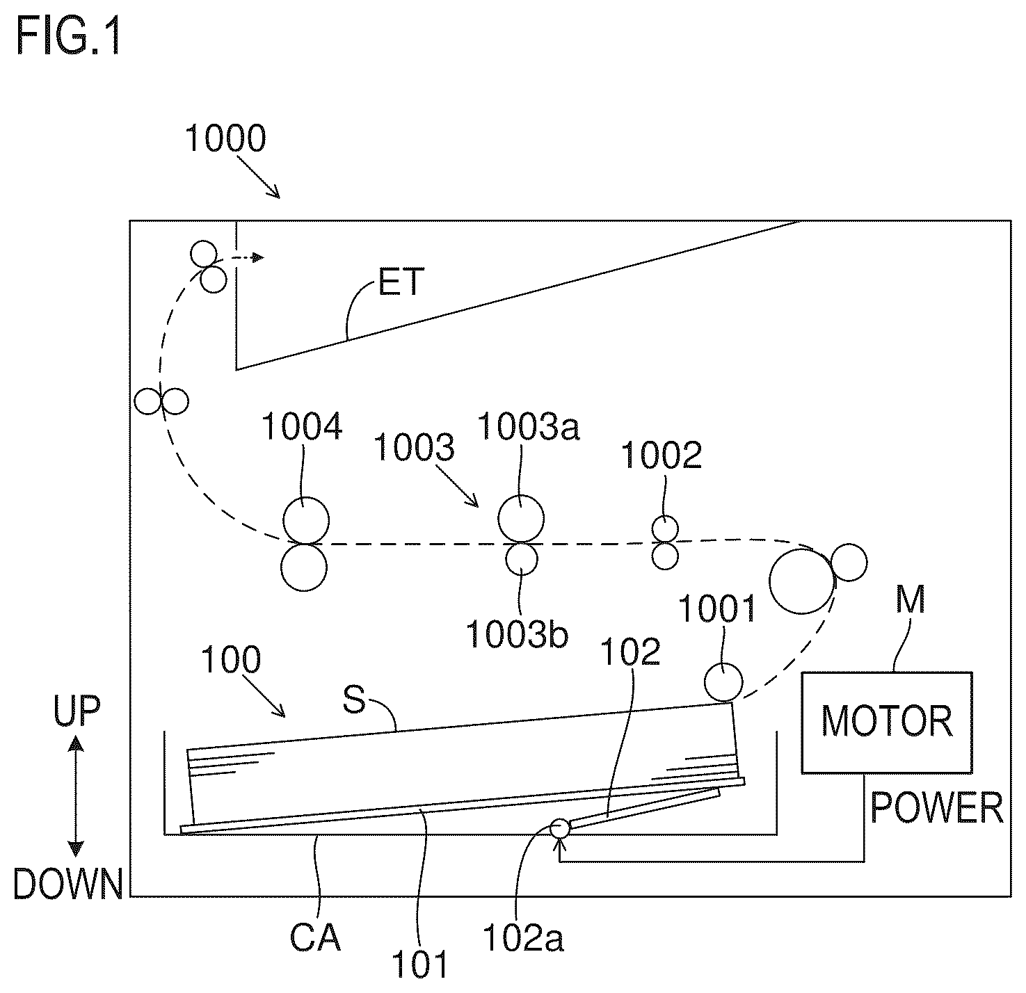Patent US12410022 — Sheet storage device and image forming apparatus including same — Figure 1