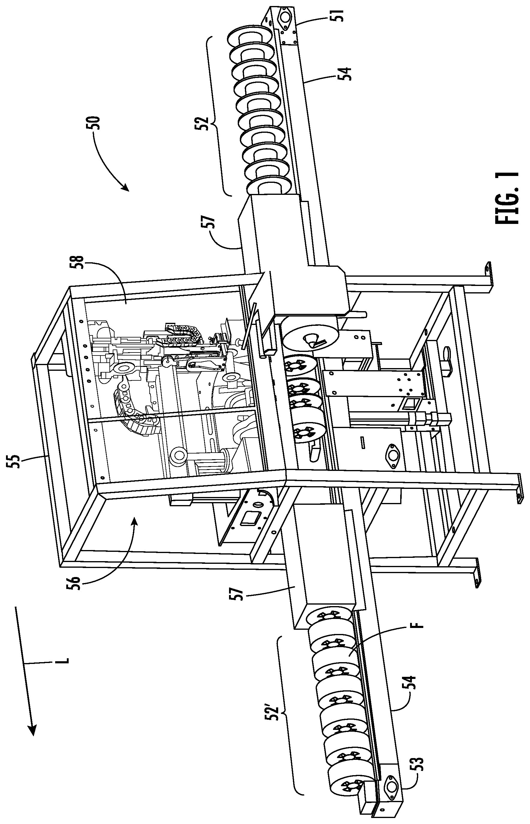 Patent US12410034 — Spool having flange with locking notch — Figure 1