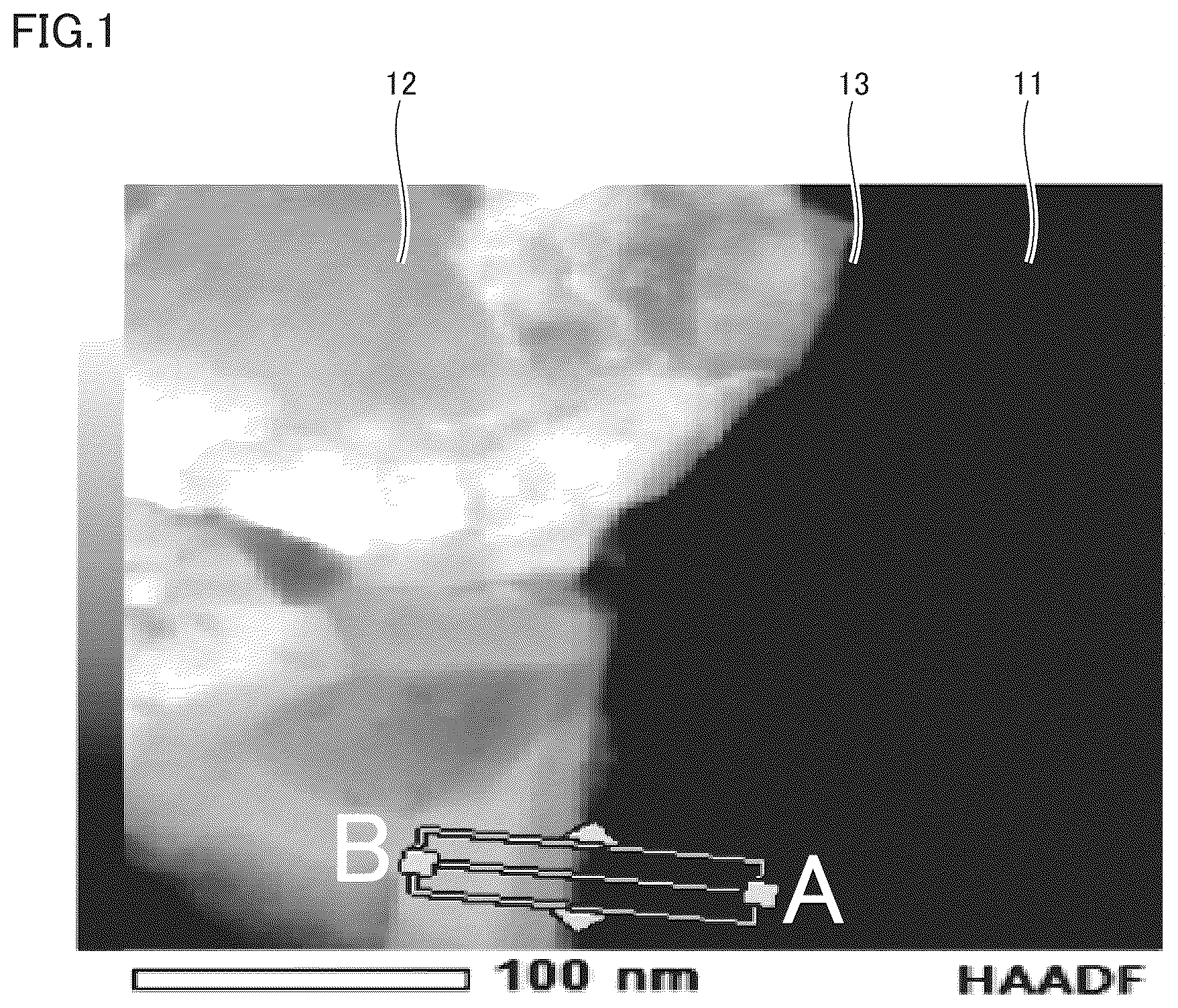 Patent US12410103 — Cubic boron nitride sintered material and cutting tool — Figure 1