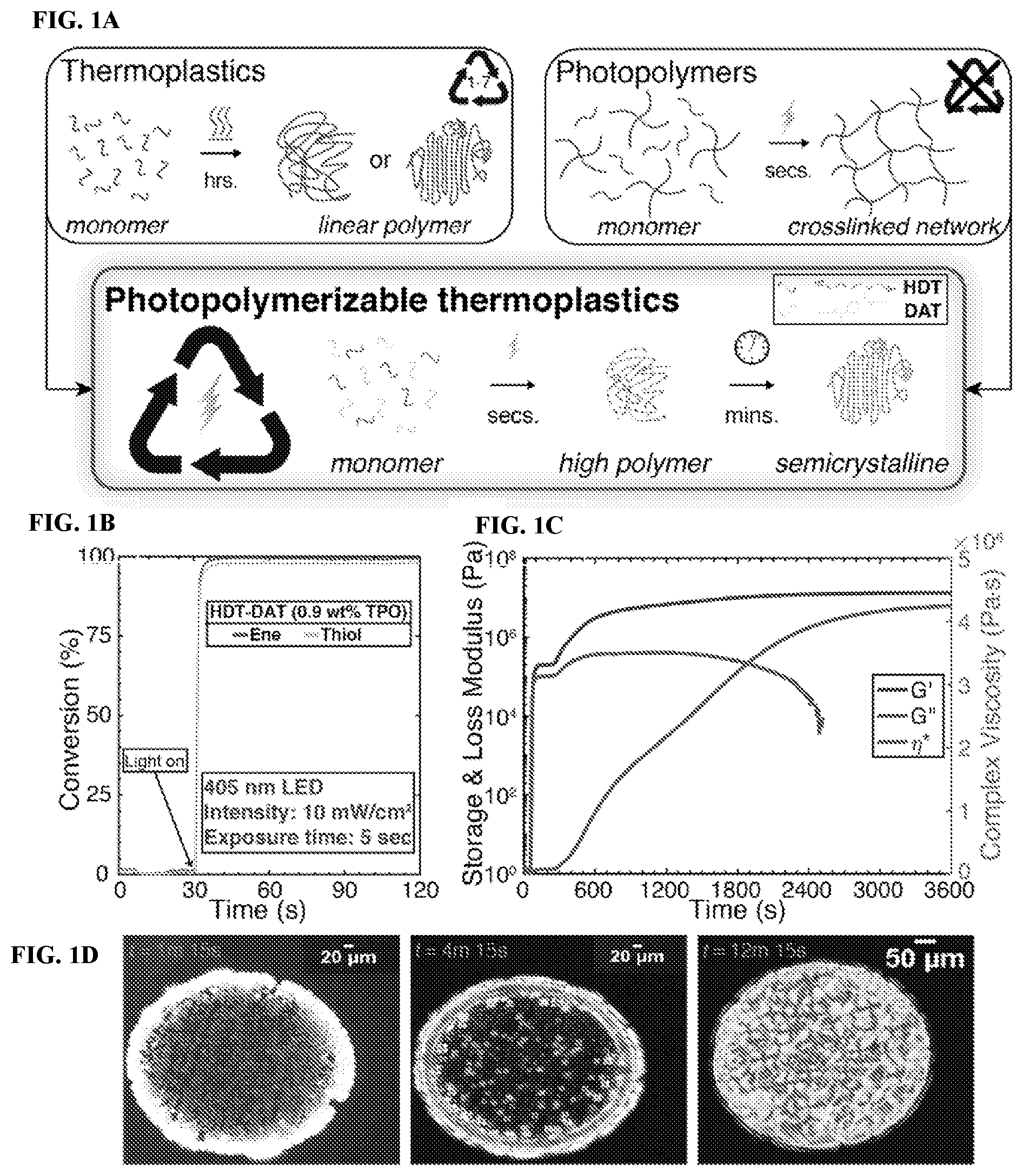 Patent US12410283 — Photopolymerizable thermoplastics and methods of making and using same — Figure 1