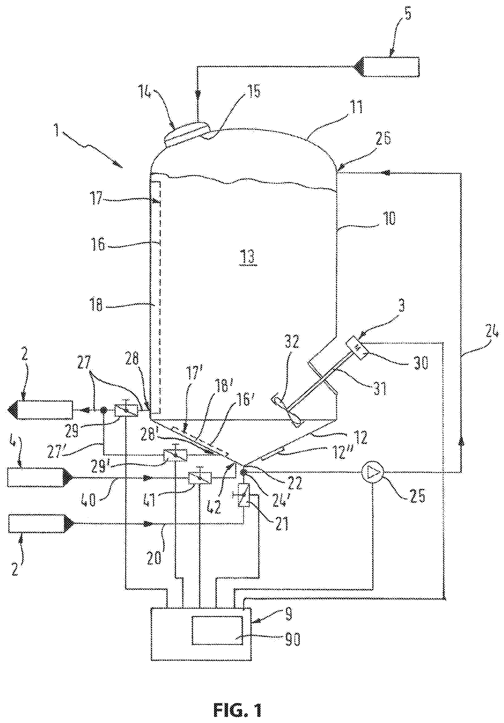 Patent US12410386 — Device and method for extracting value adding contents from plant based content carriers into a brew liquid — Figure 1