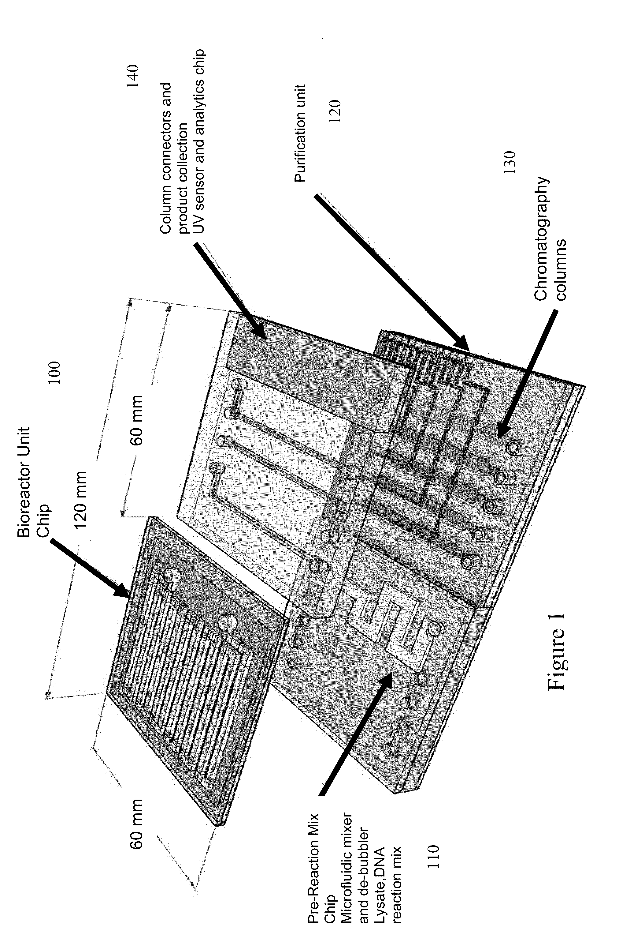 Patent US12410390 — Factory-on-a-chip for production of biologically derived medicines/biopharmaceuticals/biologics/biotherapeutics — Figure 1