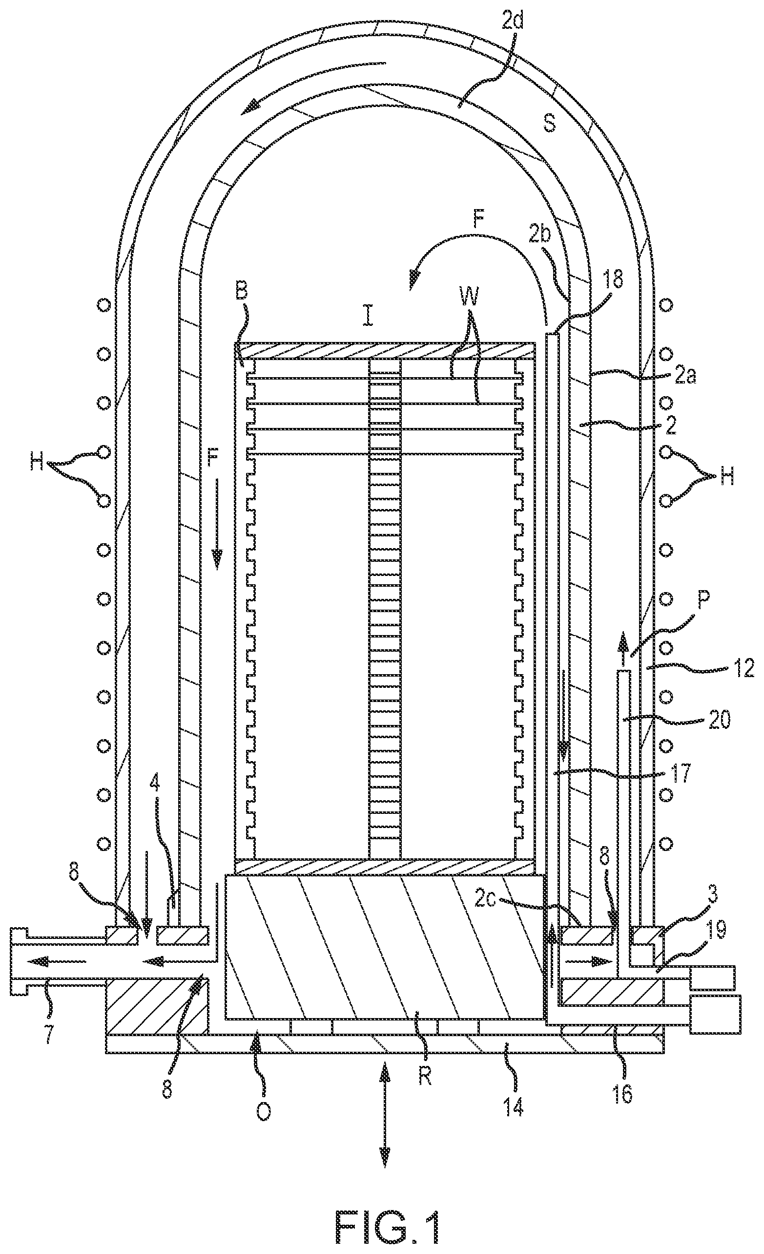 Patent US12410518 — Injector configured for arrangement within a reactor of a vertical furnace and vertical furnace — Figure 1