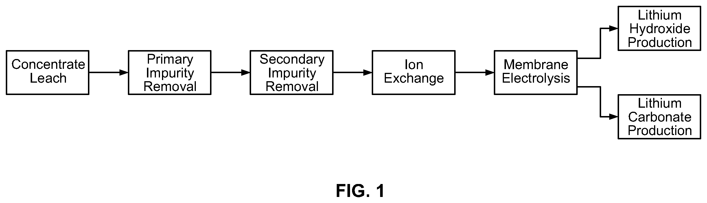 Patent US12410531 — Processes for preparing lithium hydroxide — Figure 1