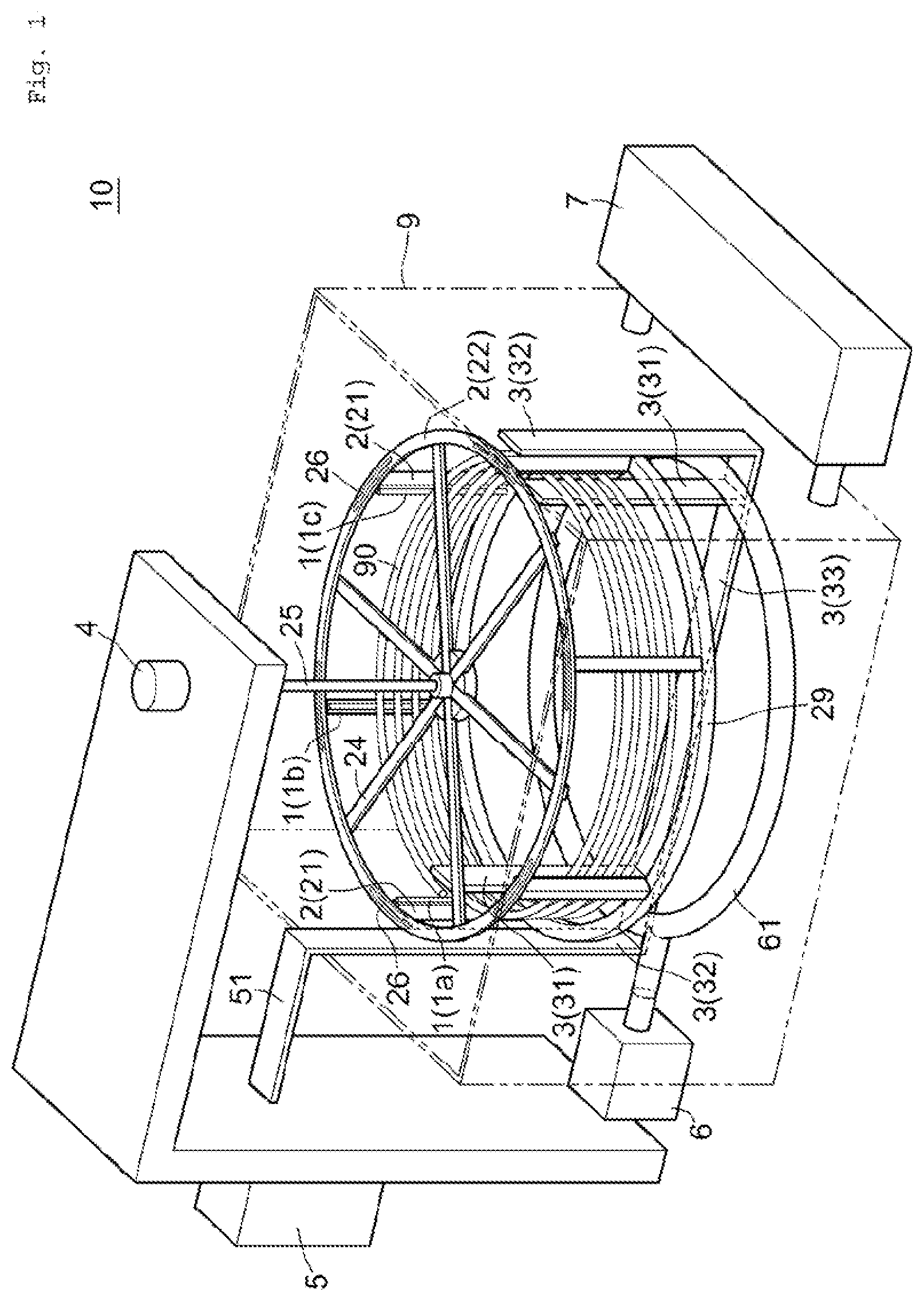 Patent US12410536 — Plating apparatus, plating method, and method for producing wire rod having the surface plated — Figure 1