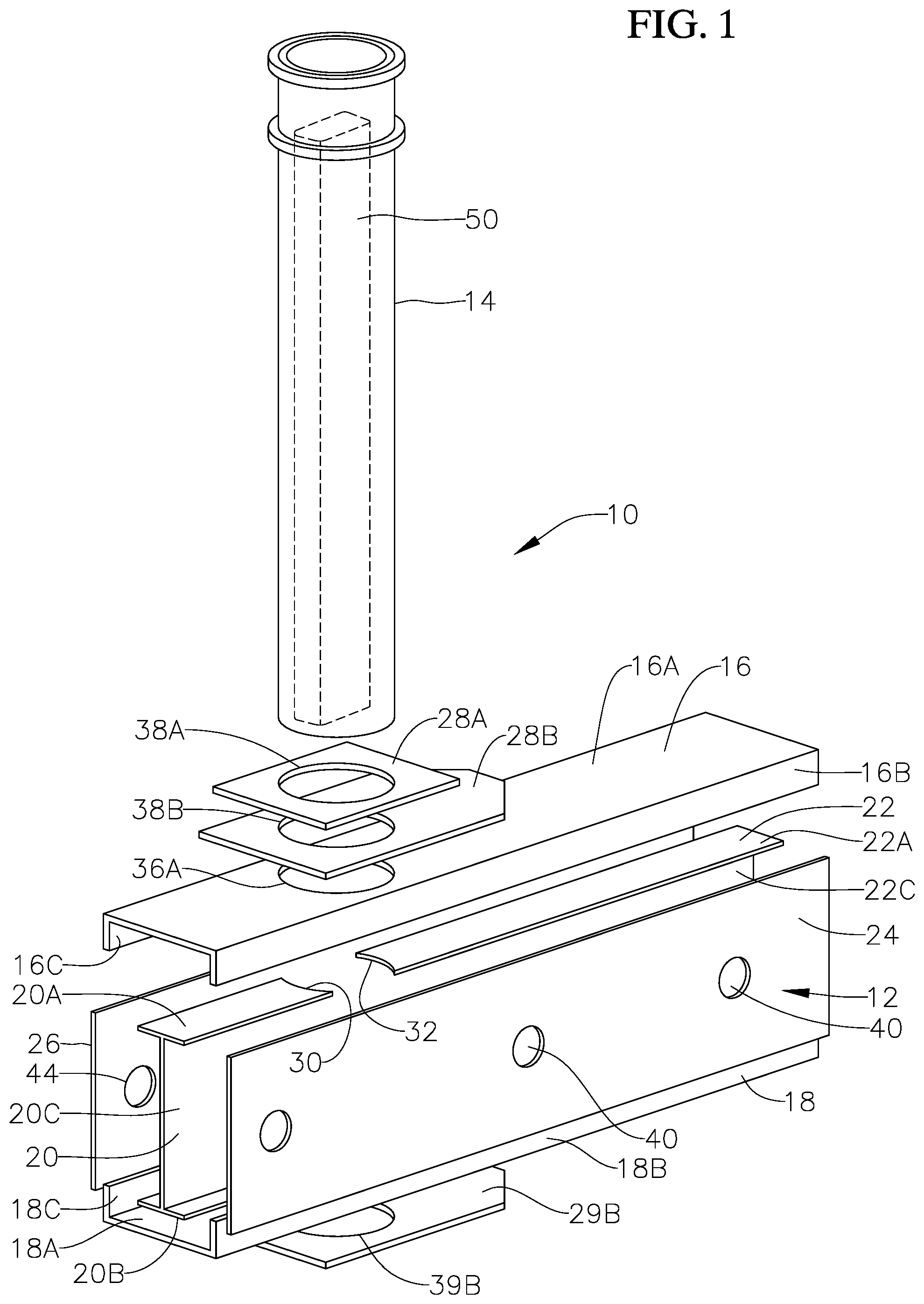 Patent US12410568 — Shallow foundation bollard structures — Figure 1