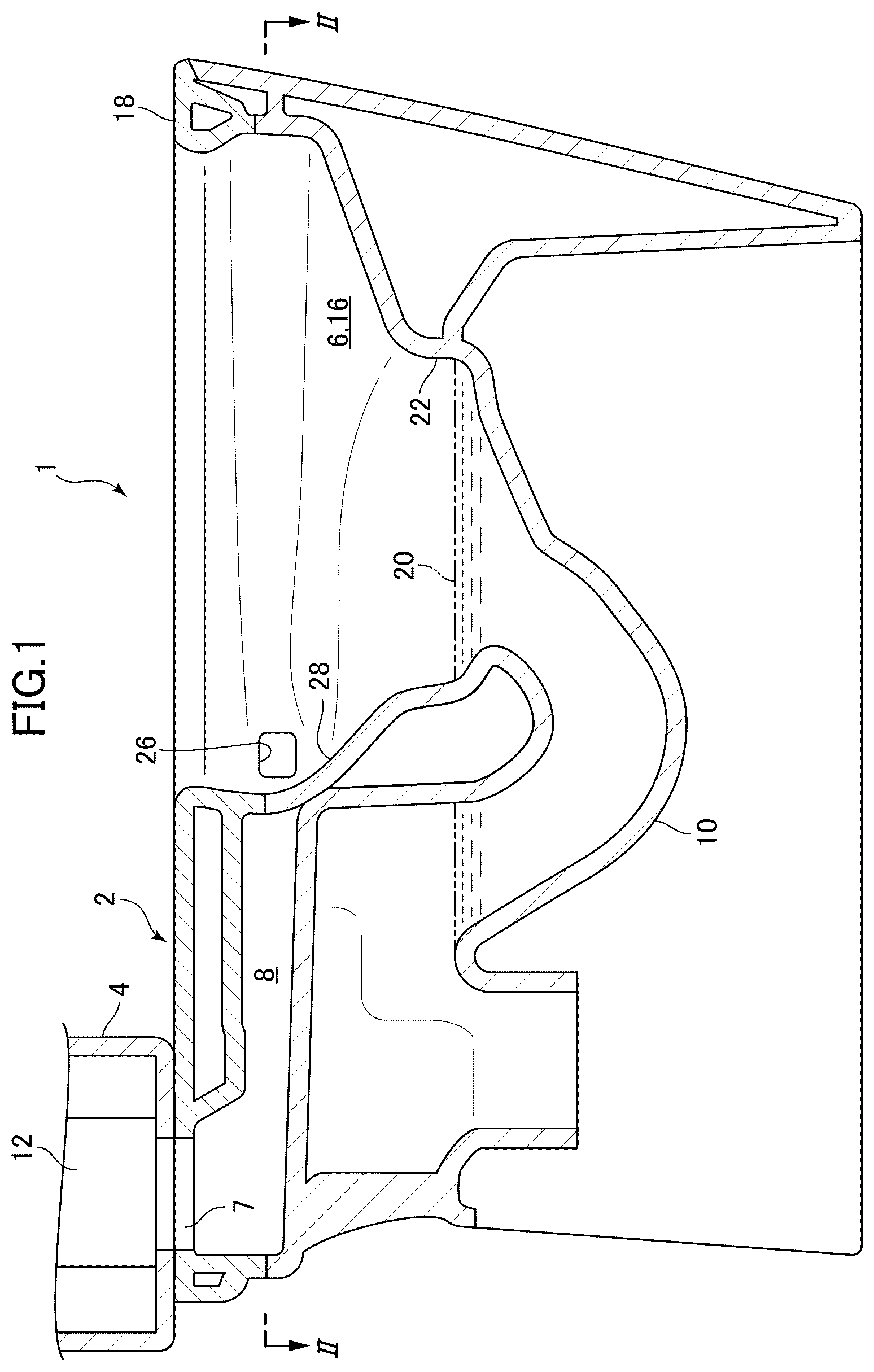 Patent US12410599 — Flush toilet — Figure 1