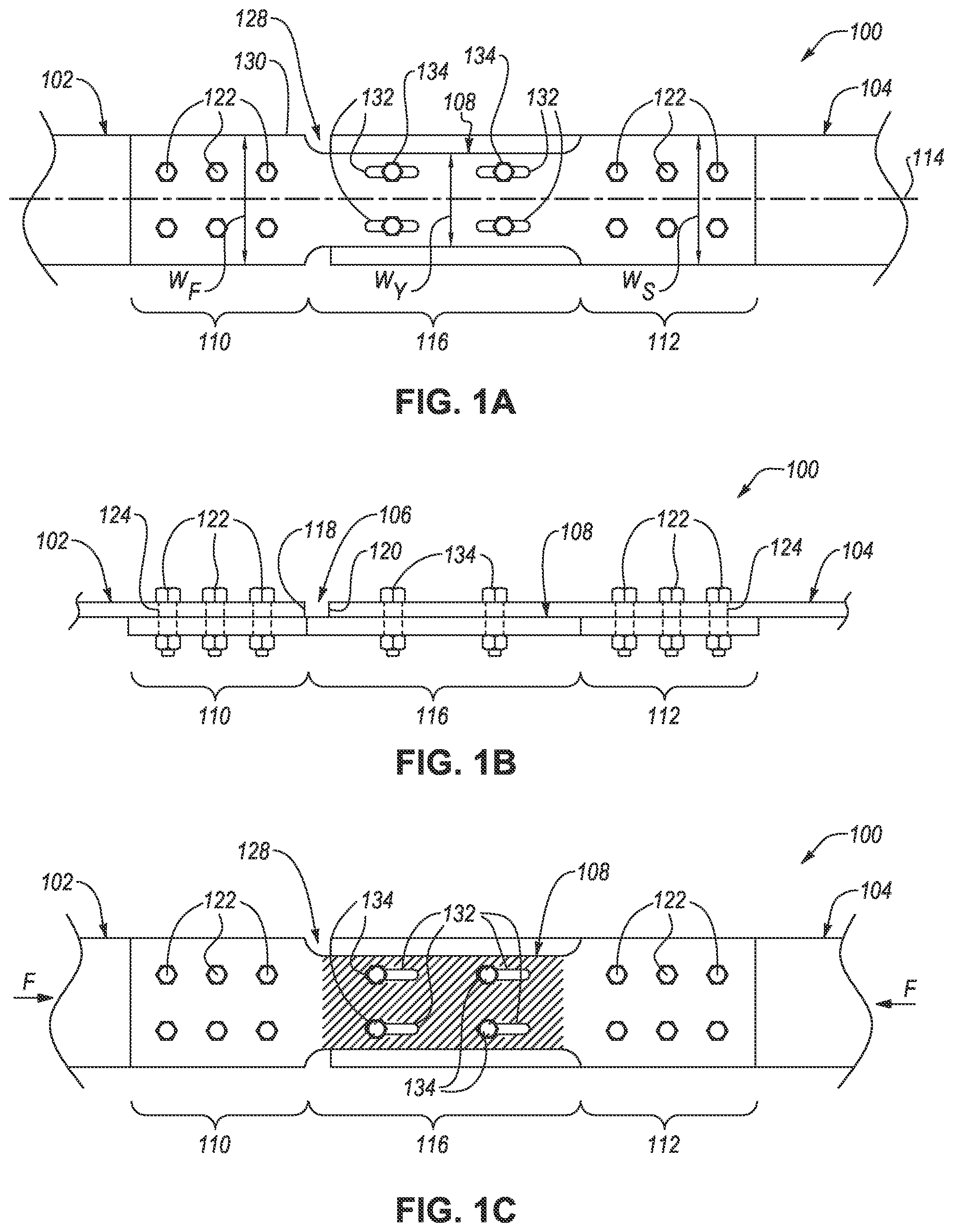 Patent US12410604 — Structural fuses configured to yield in tension and compression and structures including the same — Figure 1