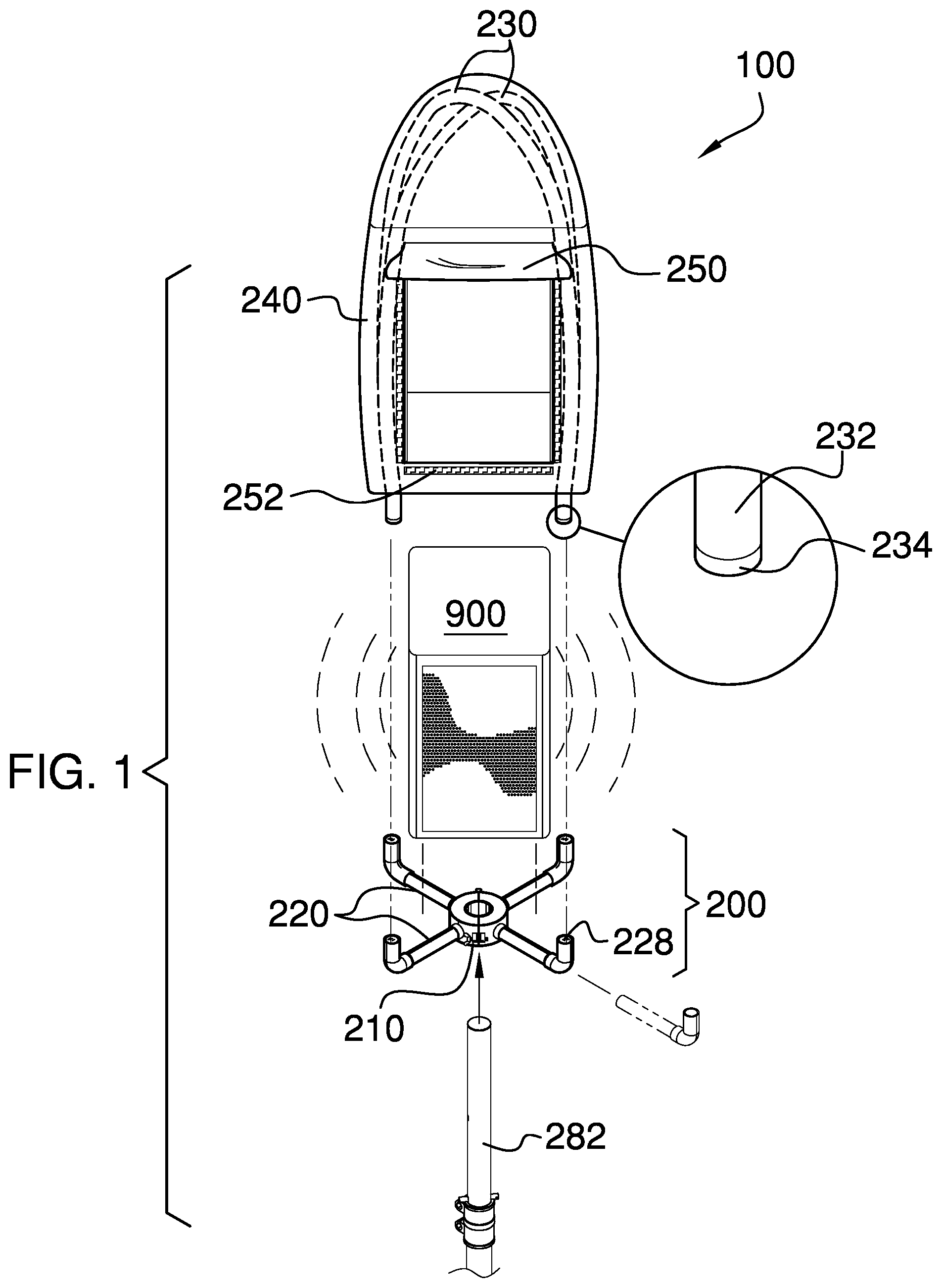 Patent US12410631 — Protective tent for speakers — Figure 1
