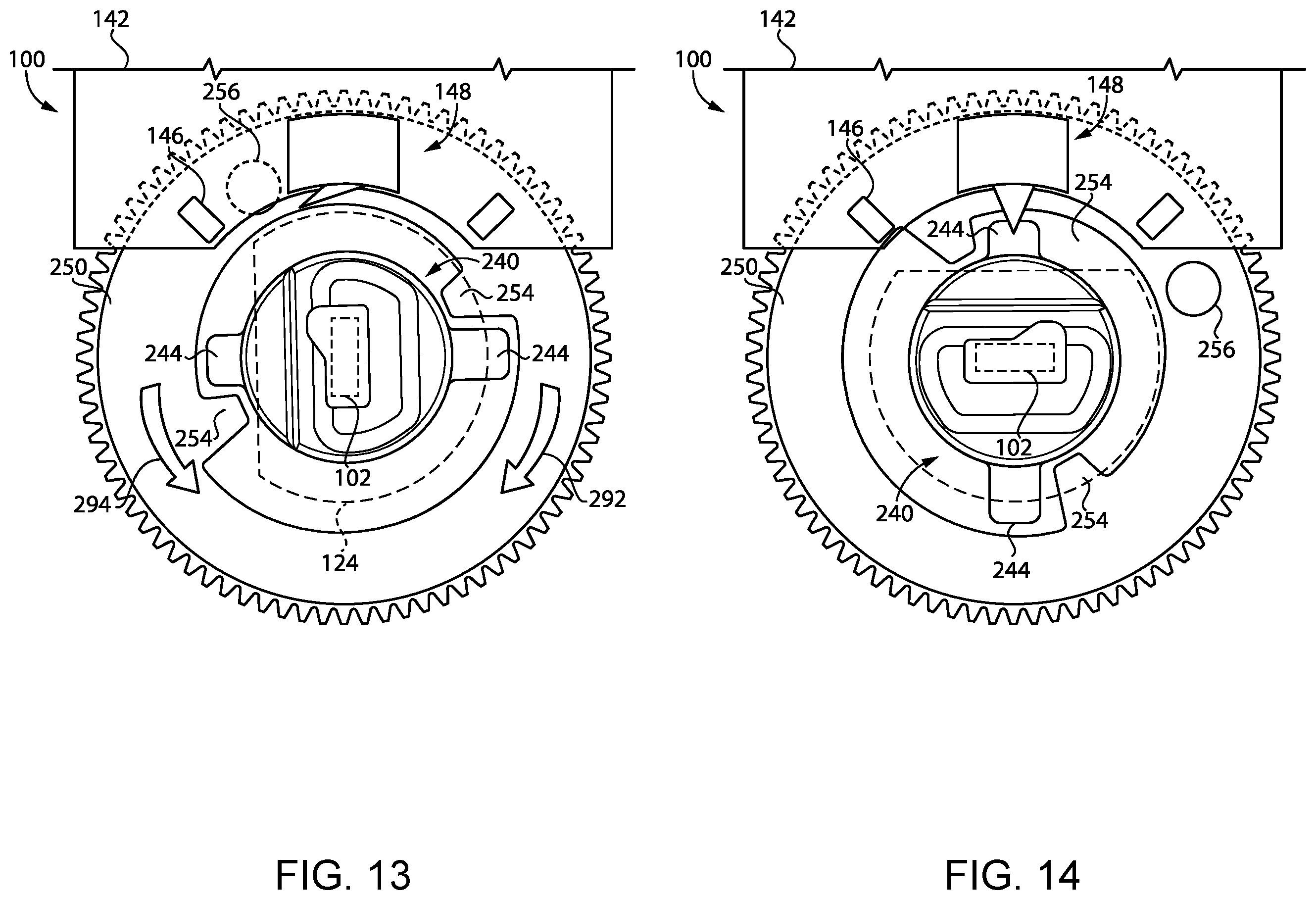 Patent US12410635 Figure 10 – Bolt actuation assembly