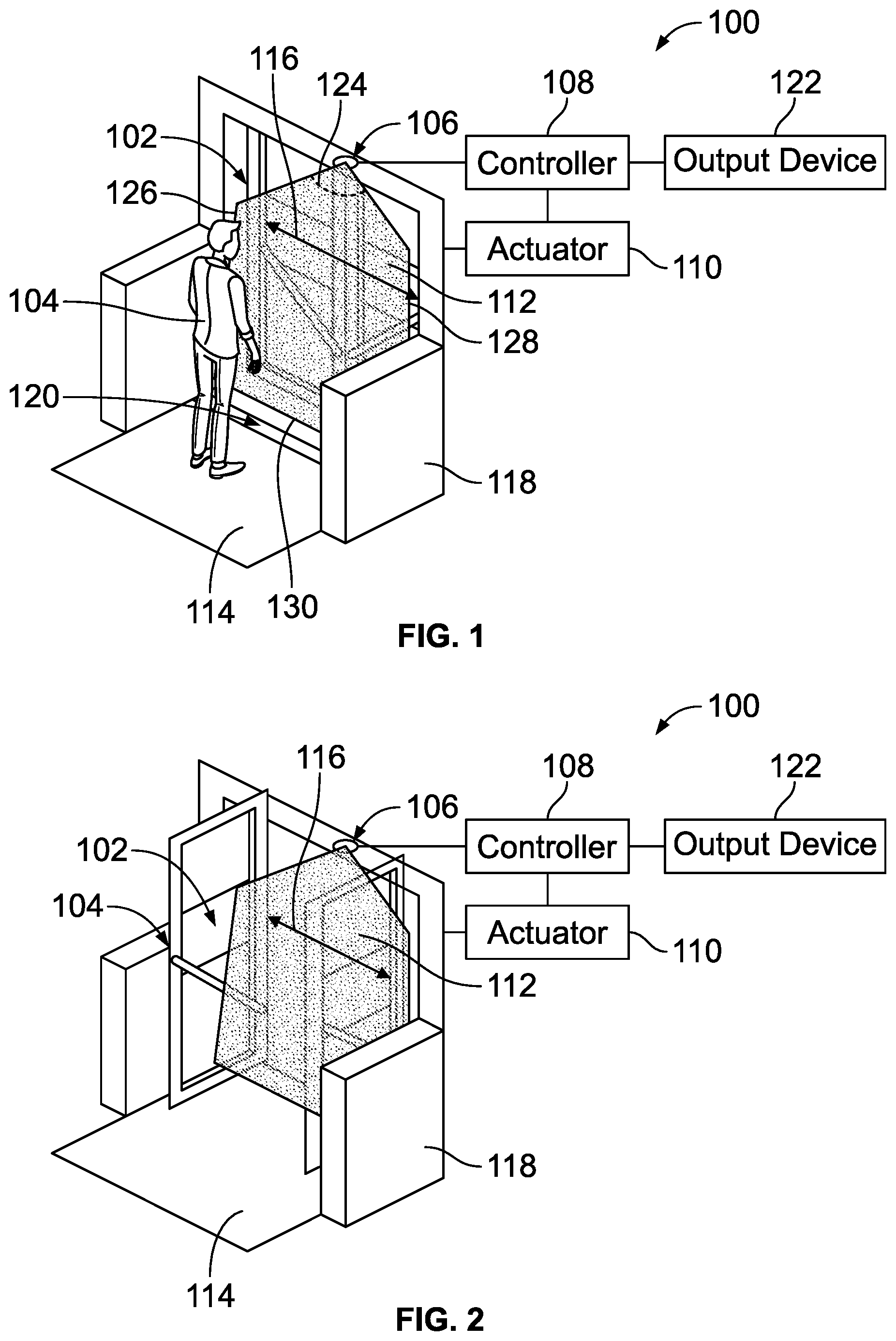 Patent US12410653 — Touchless control system — Figure 1