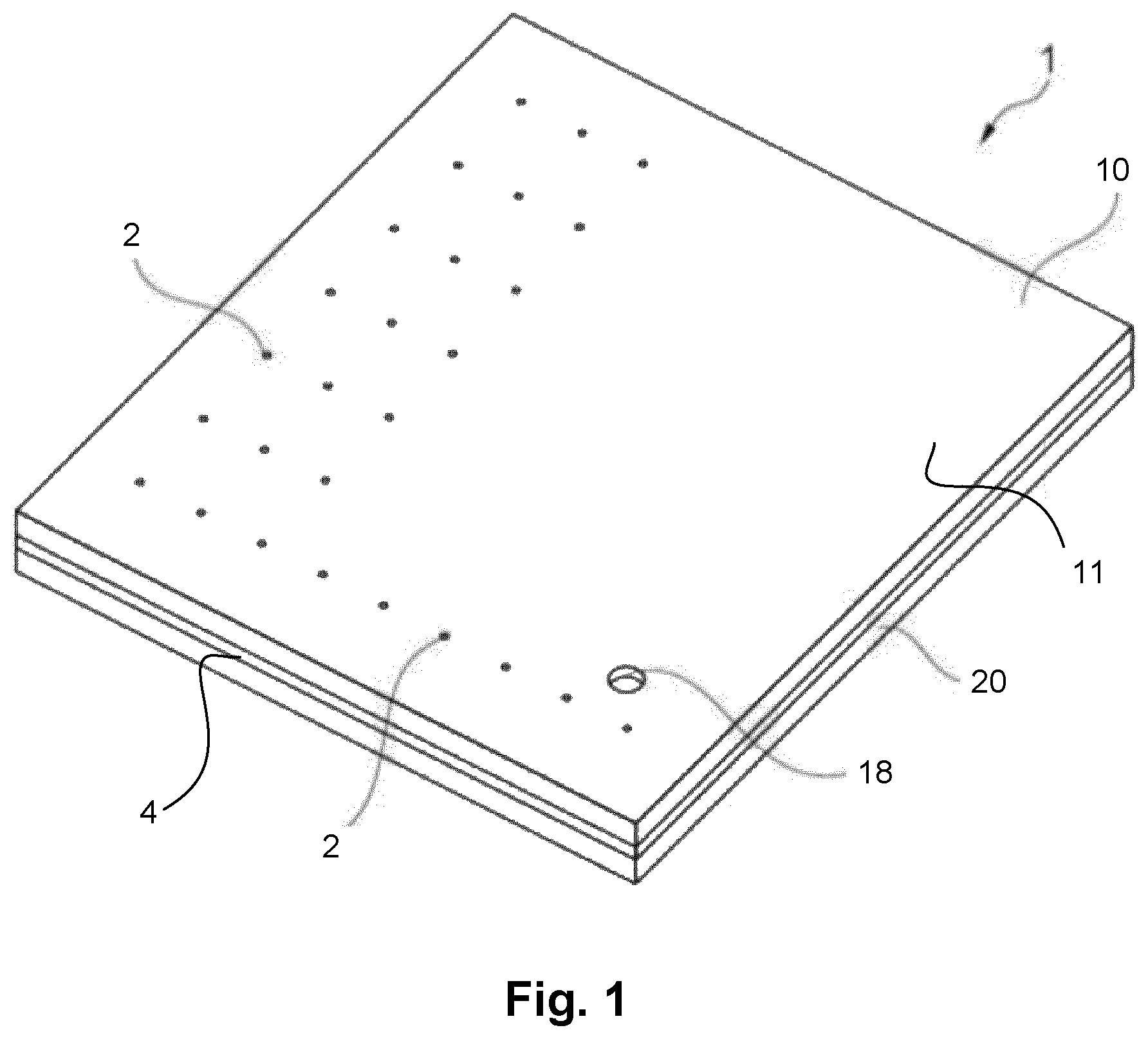 Patent US12410655 — Triple pane vacuum insulated glass unit — Figure 1