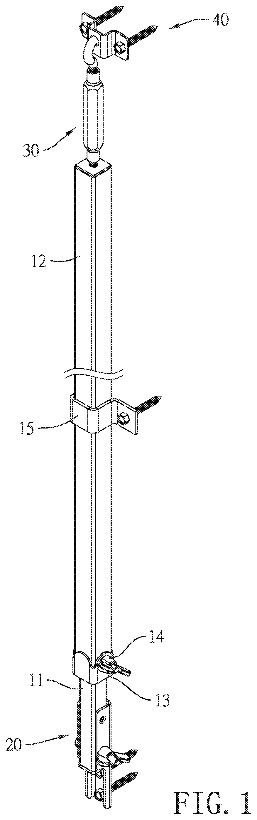 Patent US12410657 — Telescoping gate brace — Figure 1