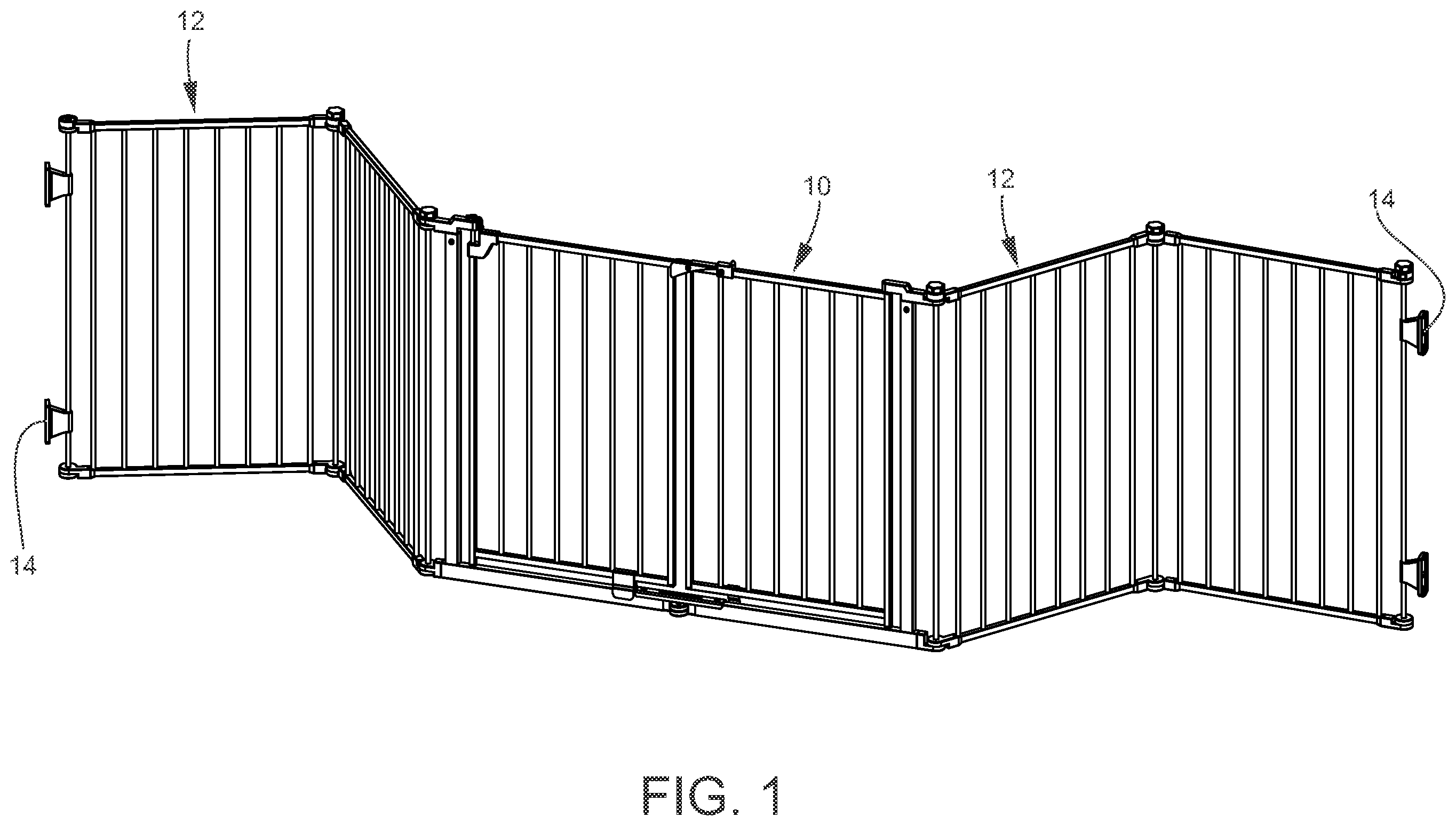 Patent US12410658 Figure 1 – Double door gate apparatus
