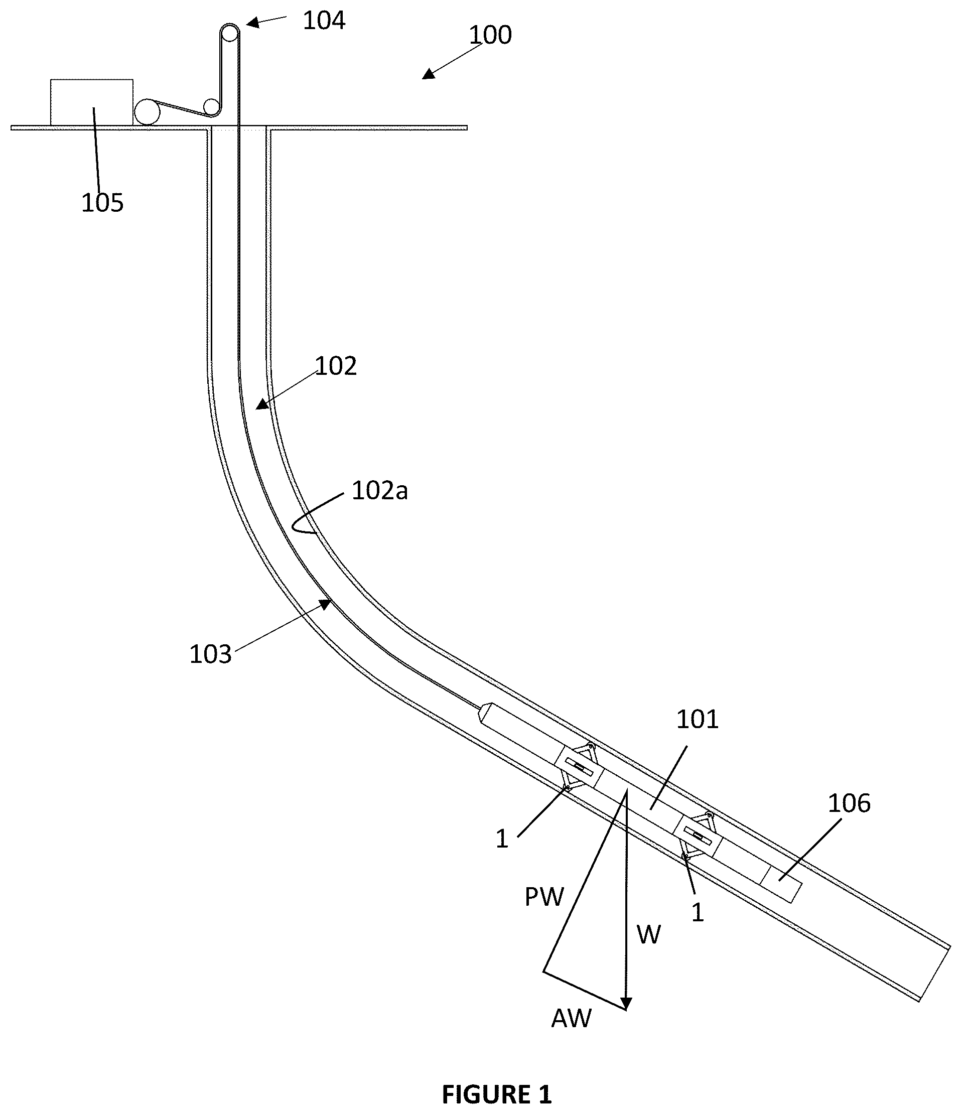 Patent US12410664 — Device for centering a sensor assembly in a bore — Figure 1