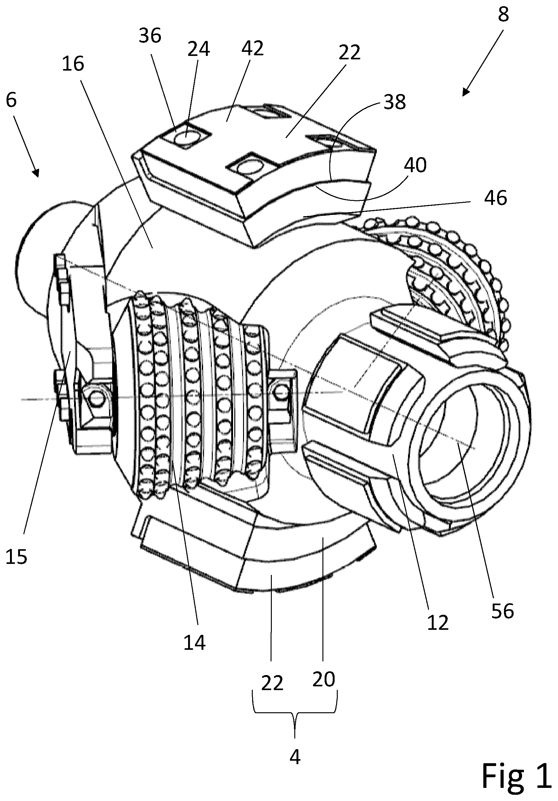 Patent US12410665 — Wear support assemblies for raise boring tools — Figure 1